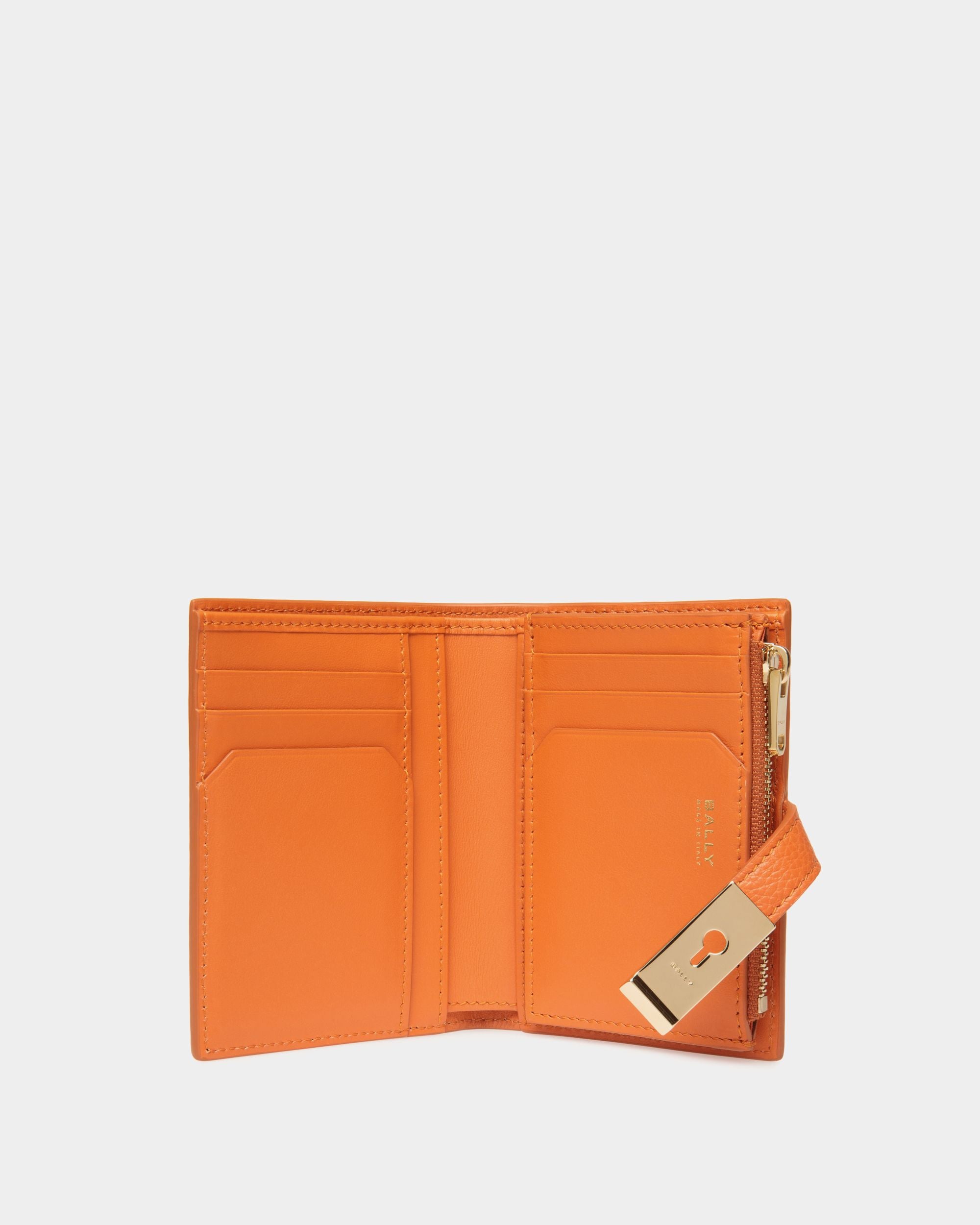 Portafoglio Lock Me In Pelle Granata Koi Orange - Donna - Bally - 03