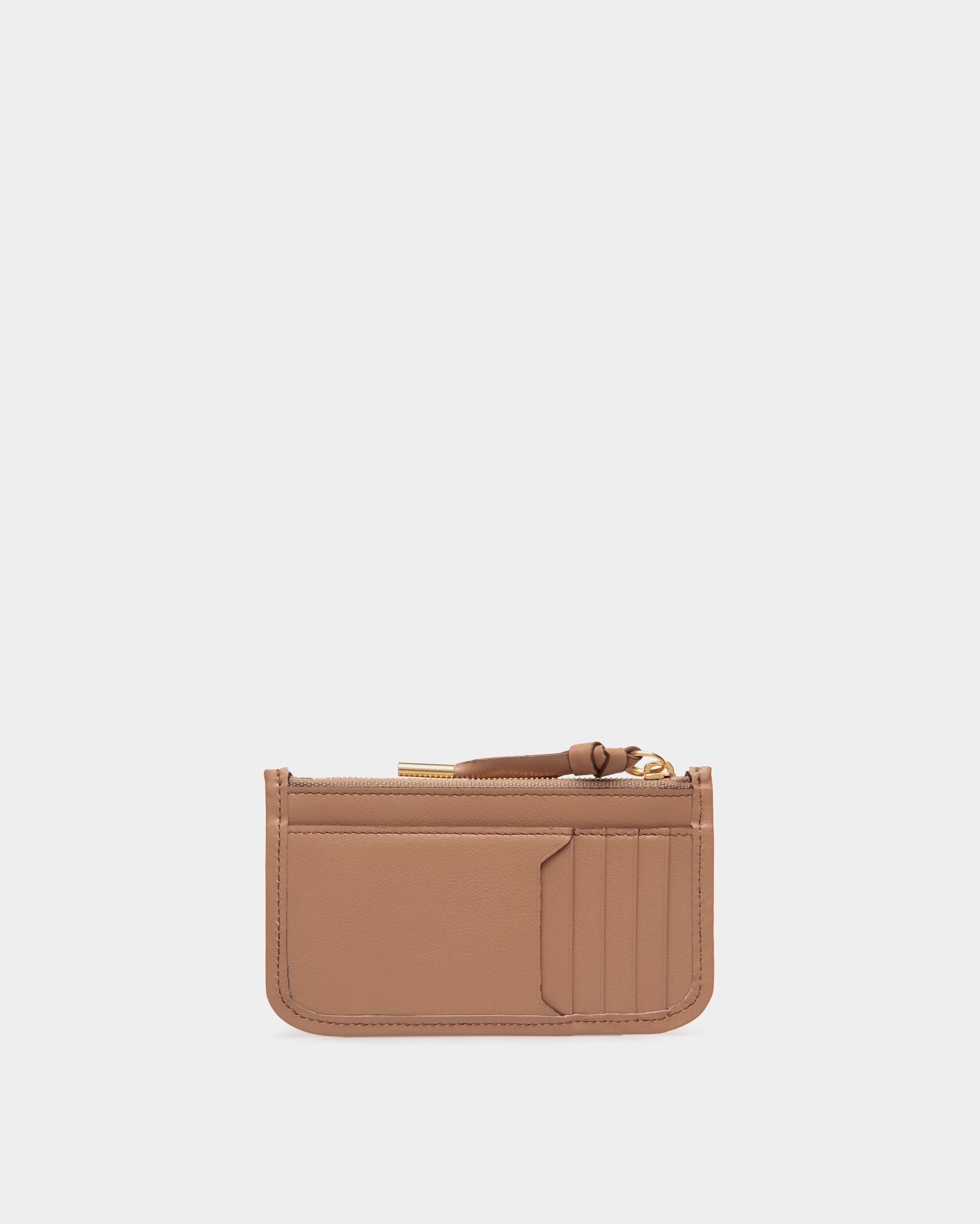 Portacarte Con Zip Bally Essential In Pelle Praline Beige - Donna - Bally - 02