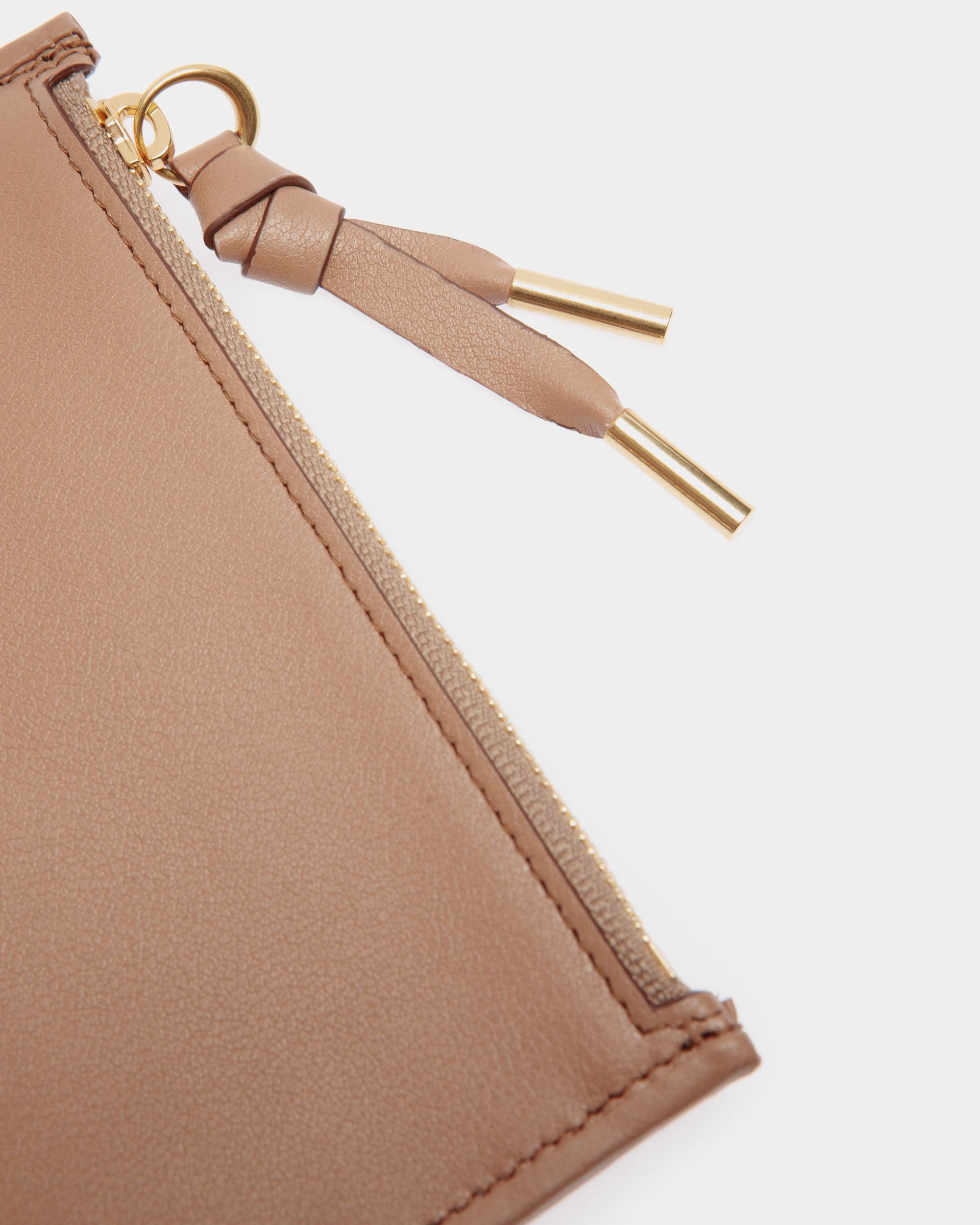 Portacarte Con Zip Bally Essential In Pelle Praline Beige - Donna - Bally - 04