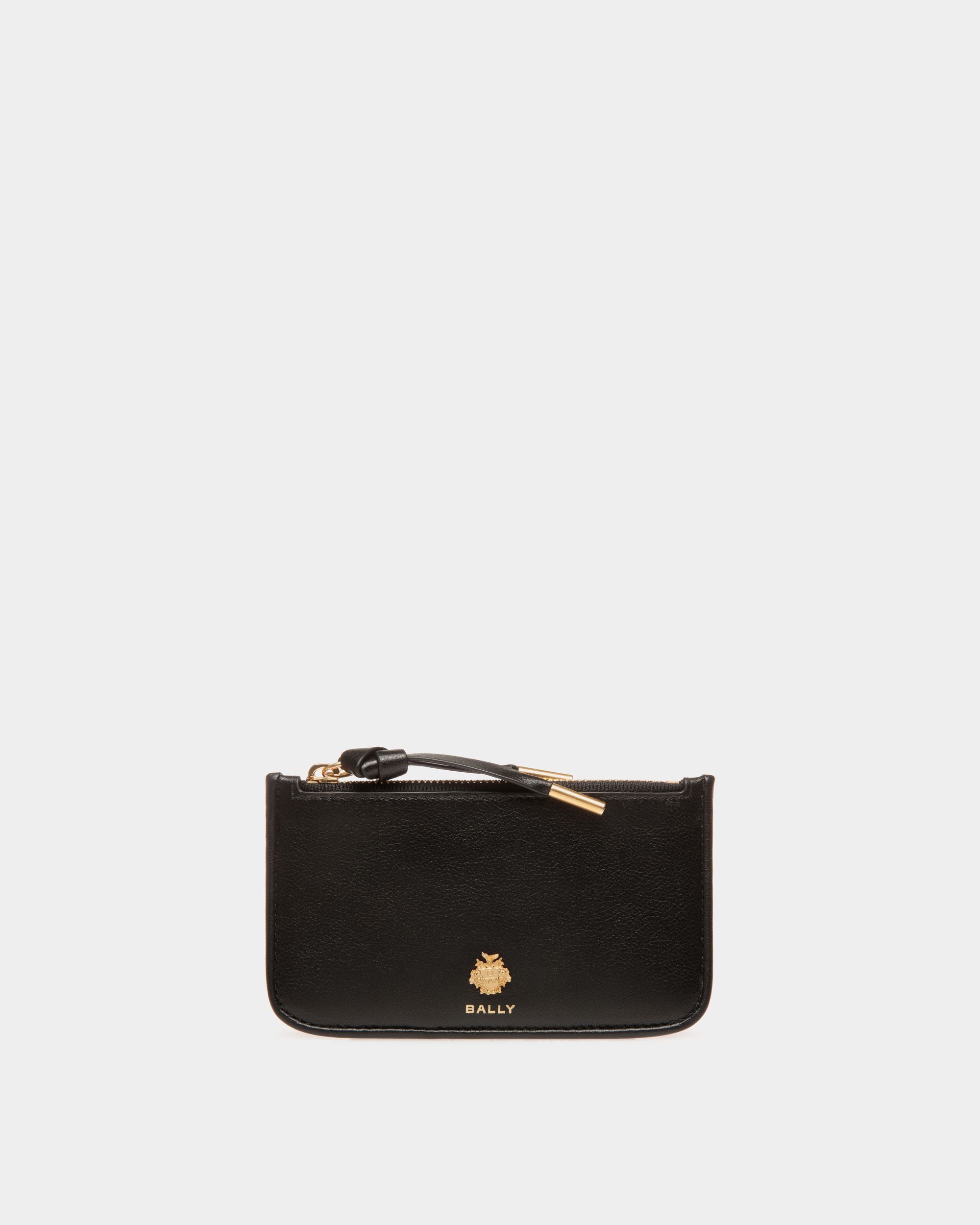 Portacarte Con Zip Bally Essential In Pelle Nera - Donna - Bally - 01