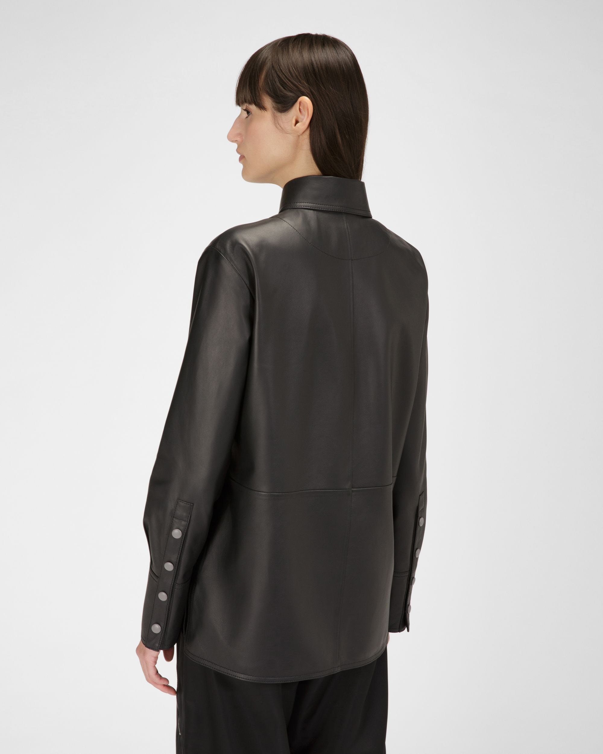 Camicia In Pelle Nera - Donna - Bally - 03