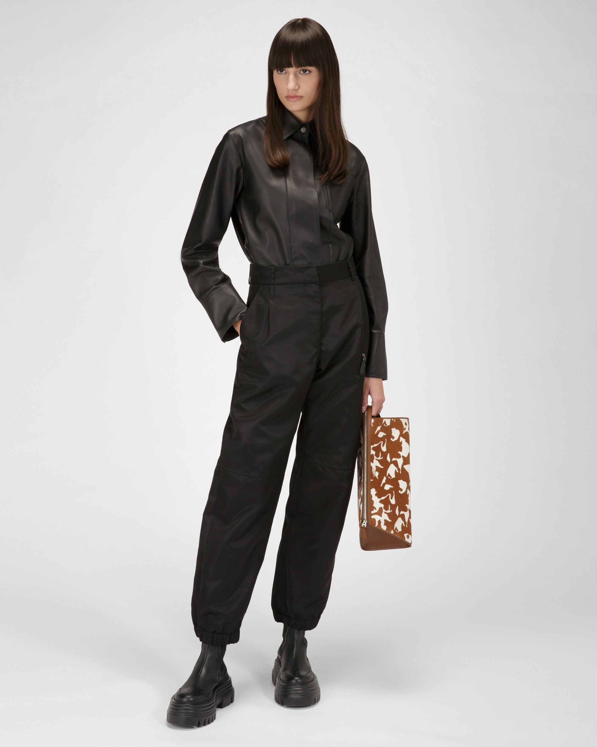 Camicia In Pelle Nera - Donna - Bally - 05