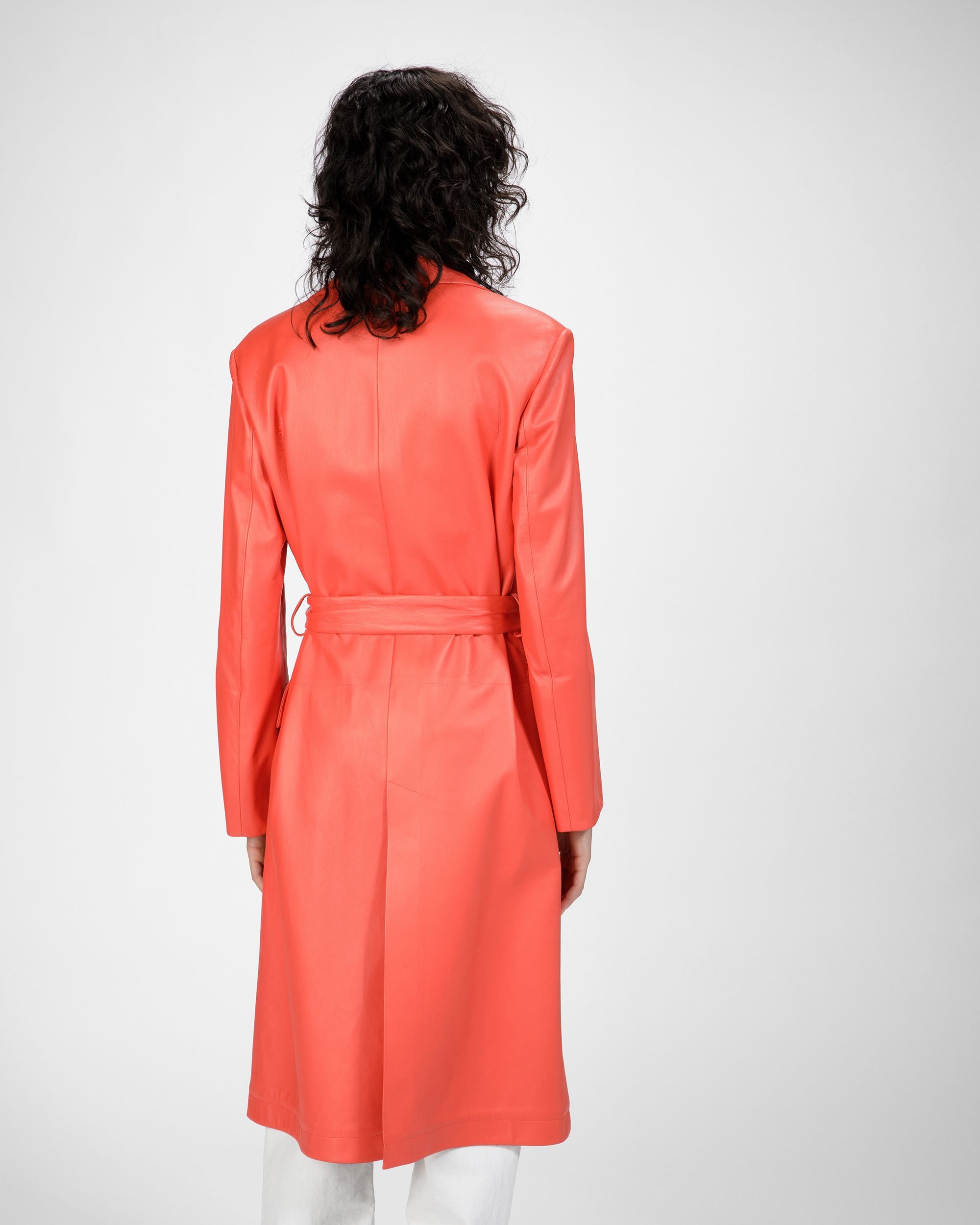 Cappotto In Pelle Arancione - Donna - Bally - 02