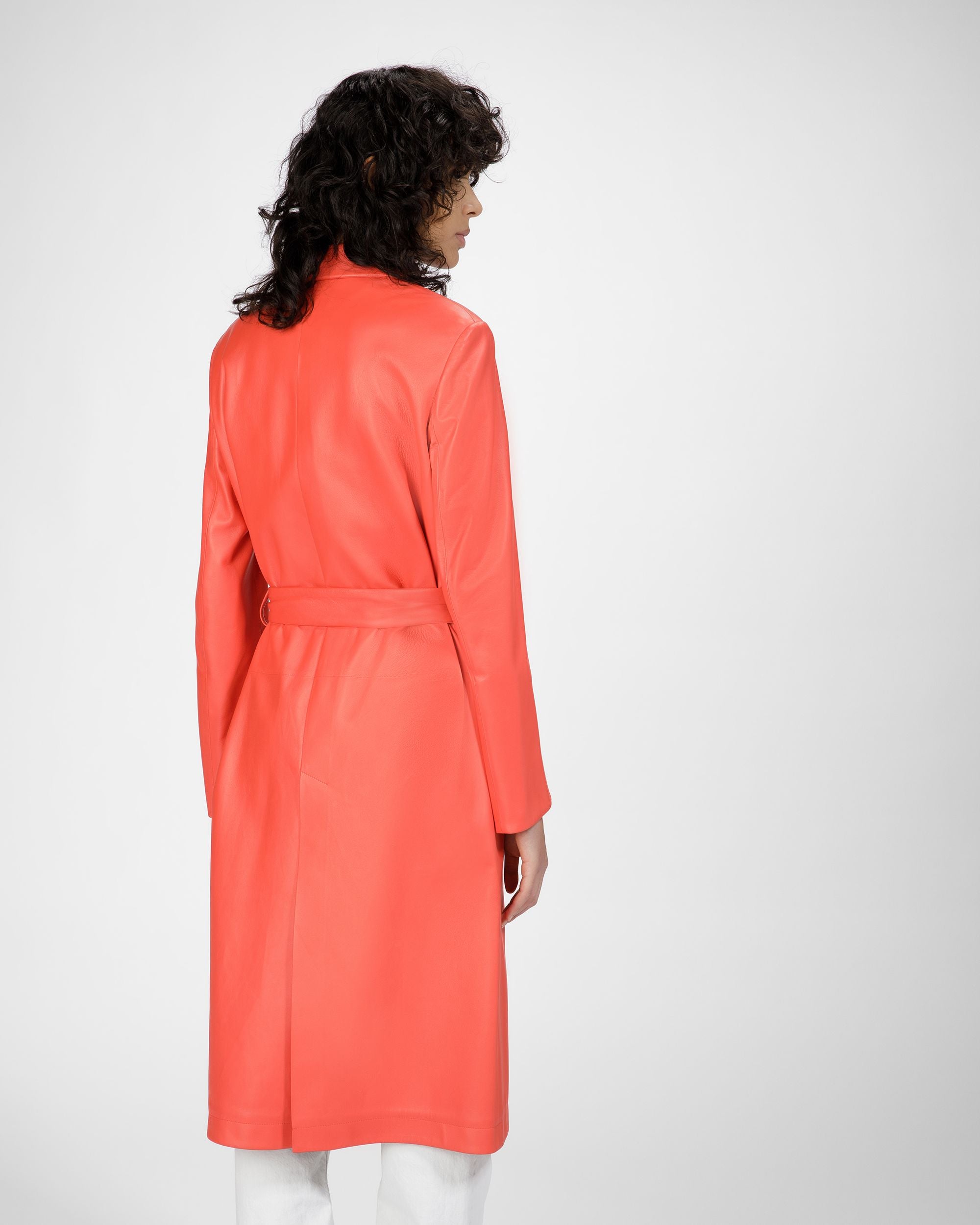 Cappotto In Pelle Arancione - Donna - Bally - 05
