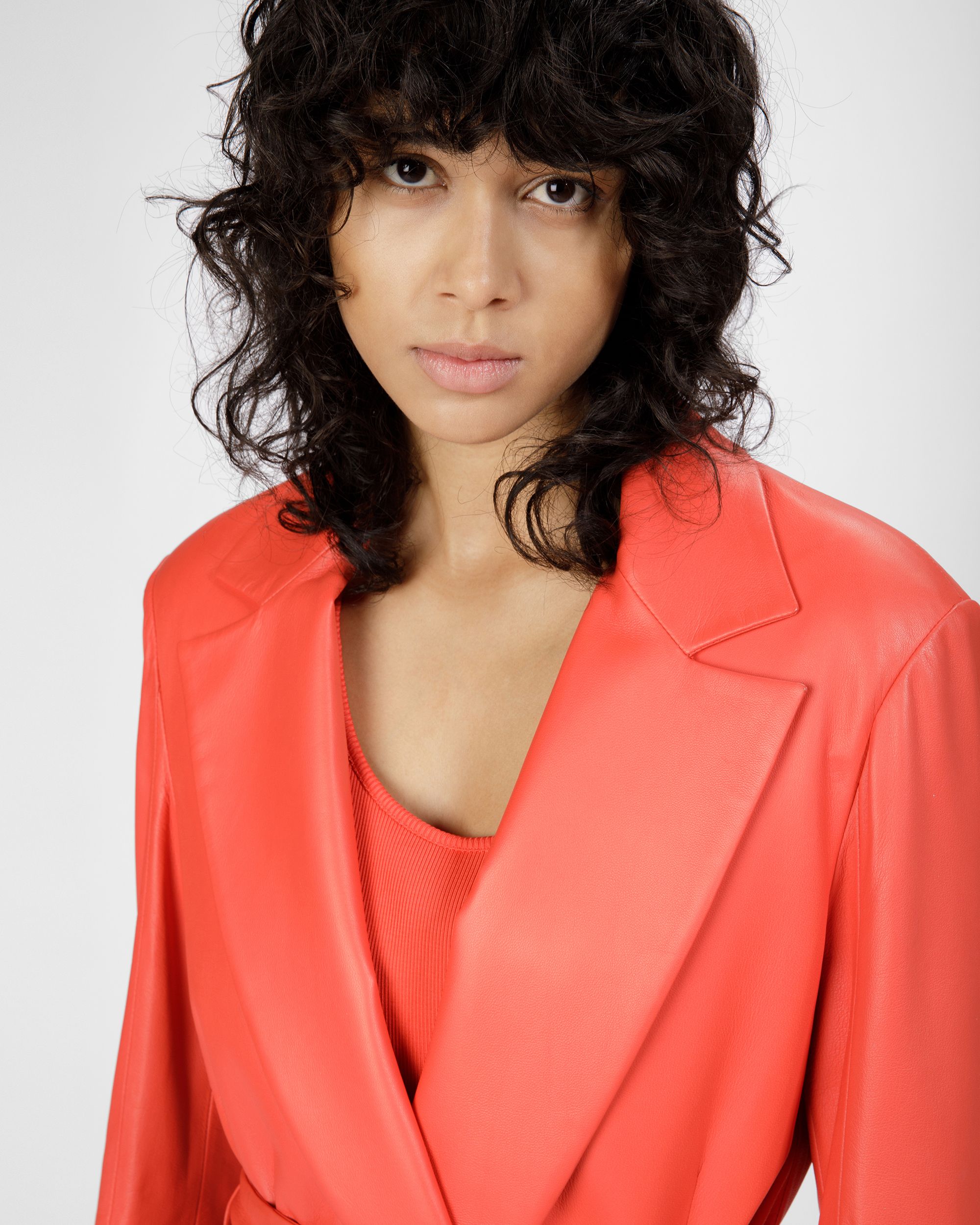 Cappotto In Pelle Arancione - Donna - Bally - 06
