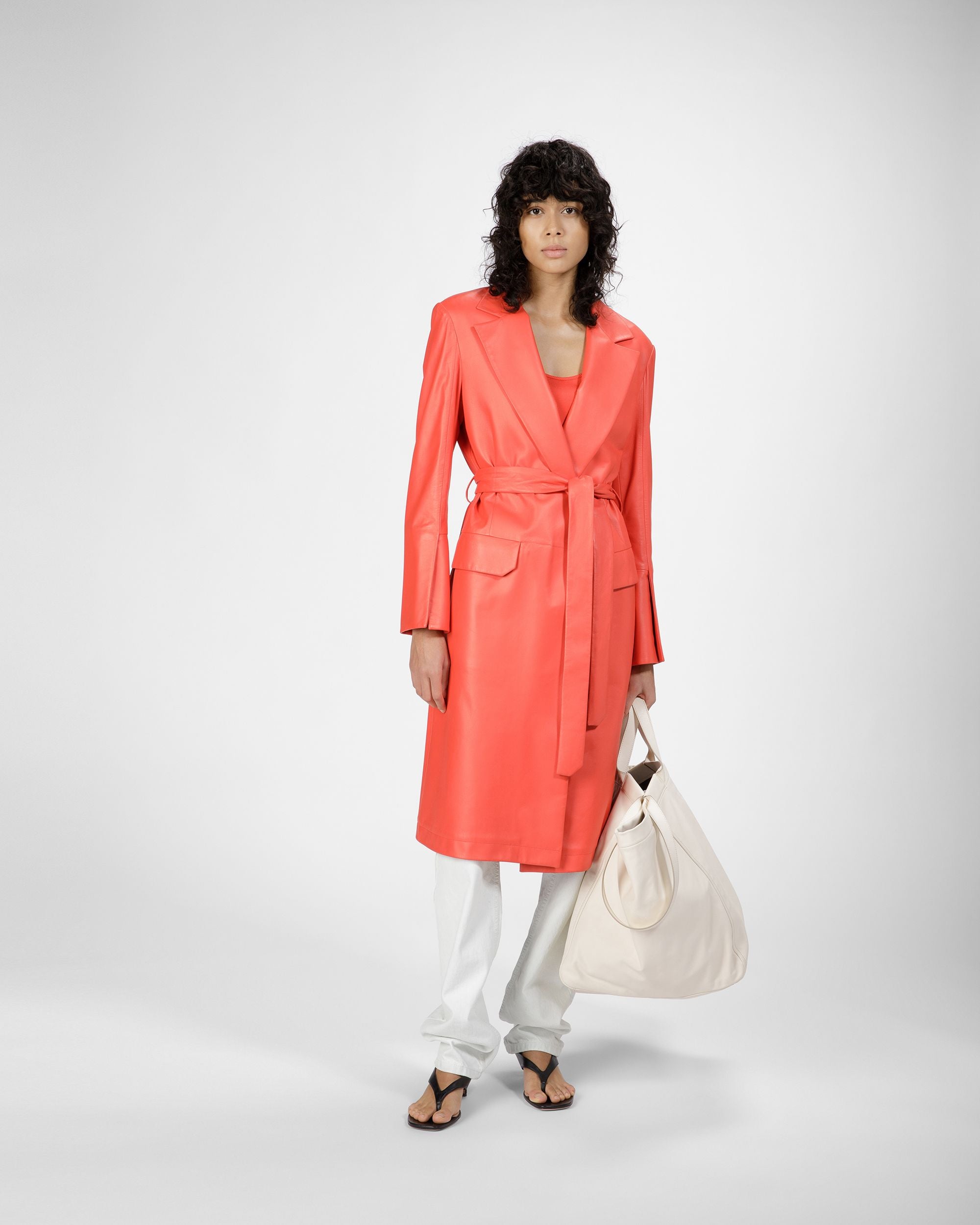 Cappotto In Pelle Arancione - Donna - Bally - 07