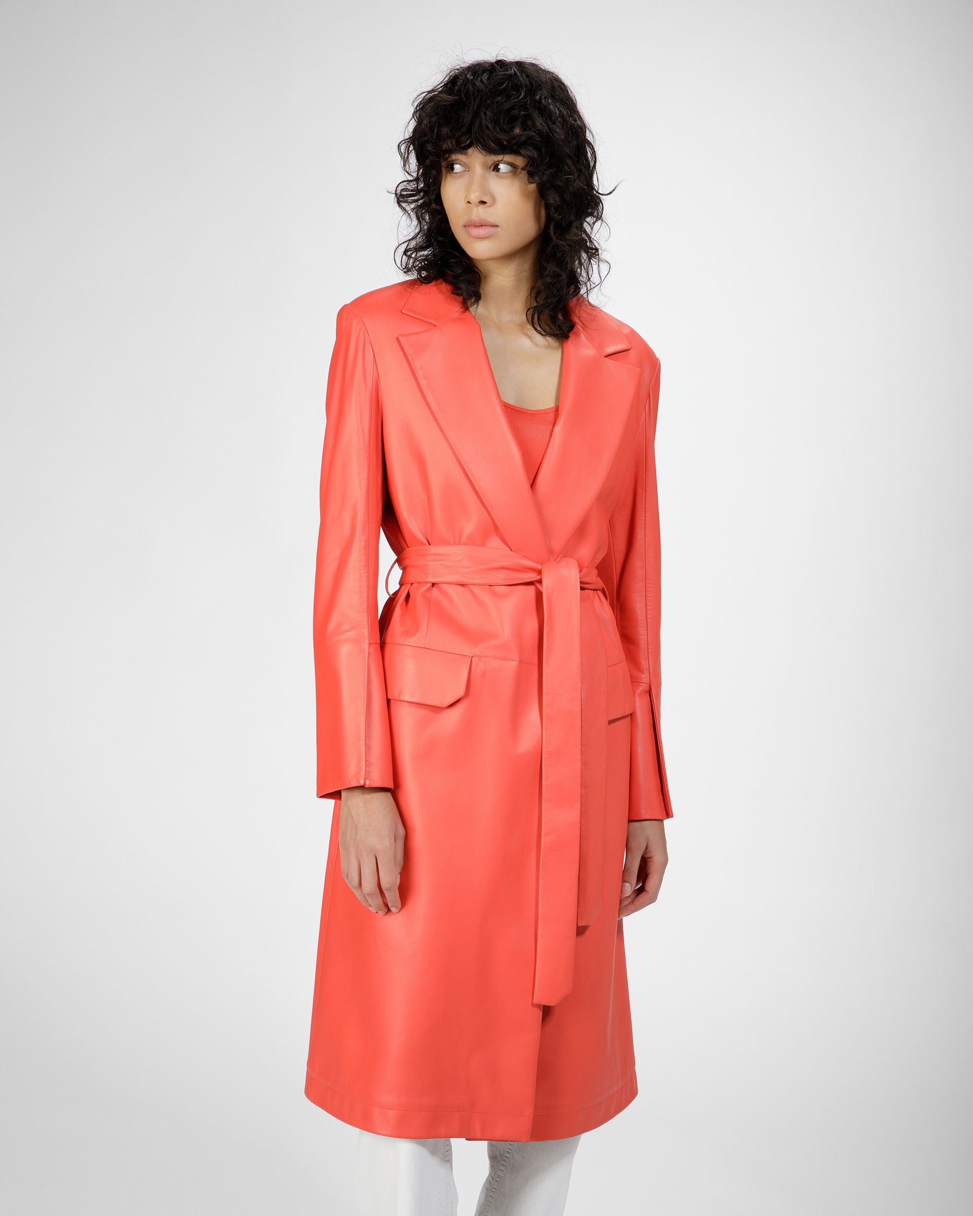 Cappotto In Pelle Arancione - Donna - Bally - 08