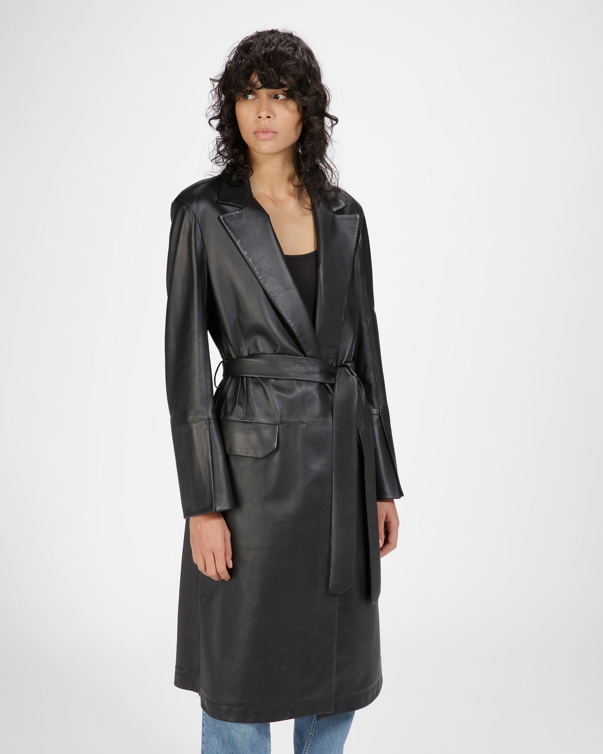 Cappotto In Pelle Nera - Donna - Bally - 06