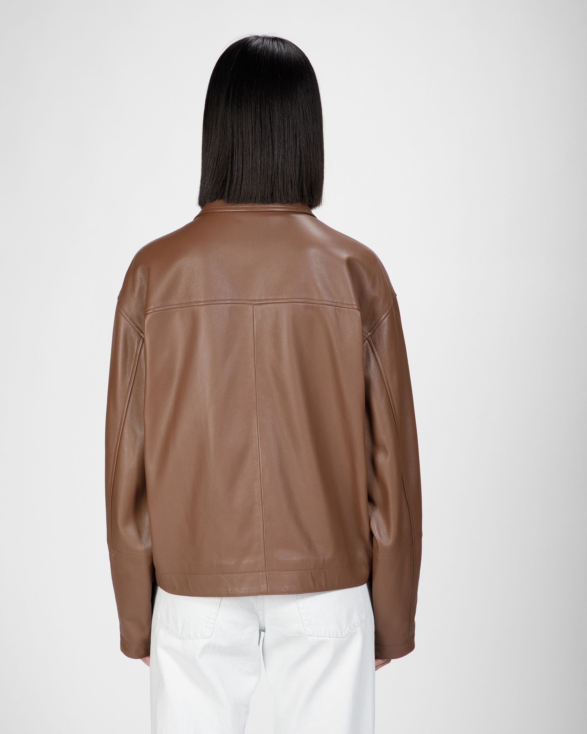Giacca In Pelle Marrone - Donna - Bally - 02