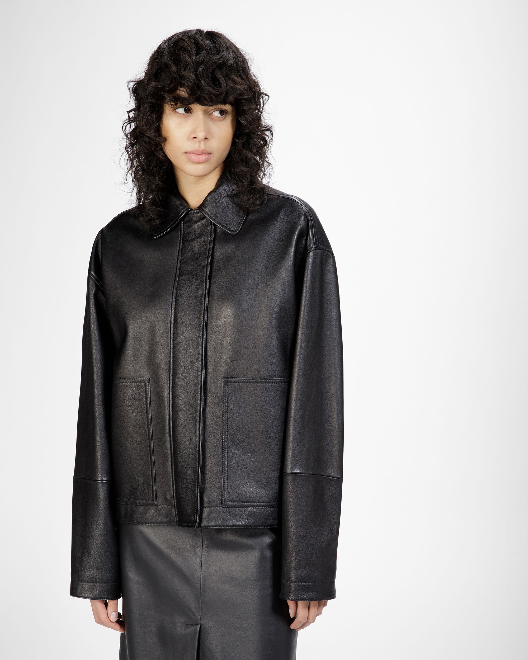 Giacca In Pelle Nera - Donna - Bally - 02