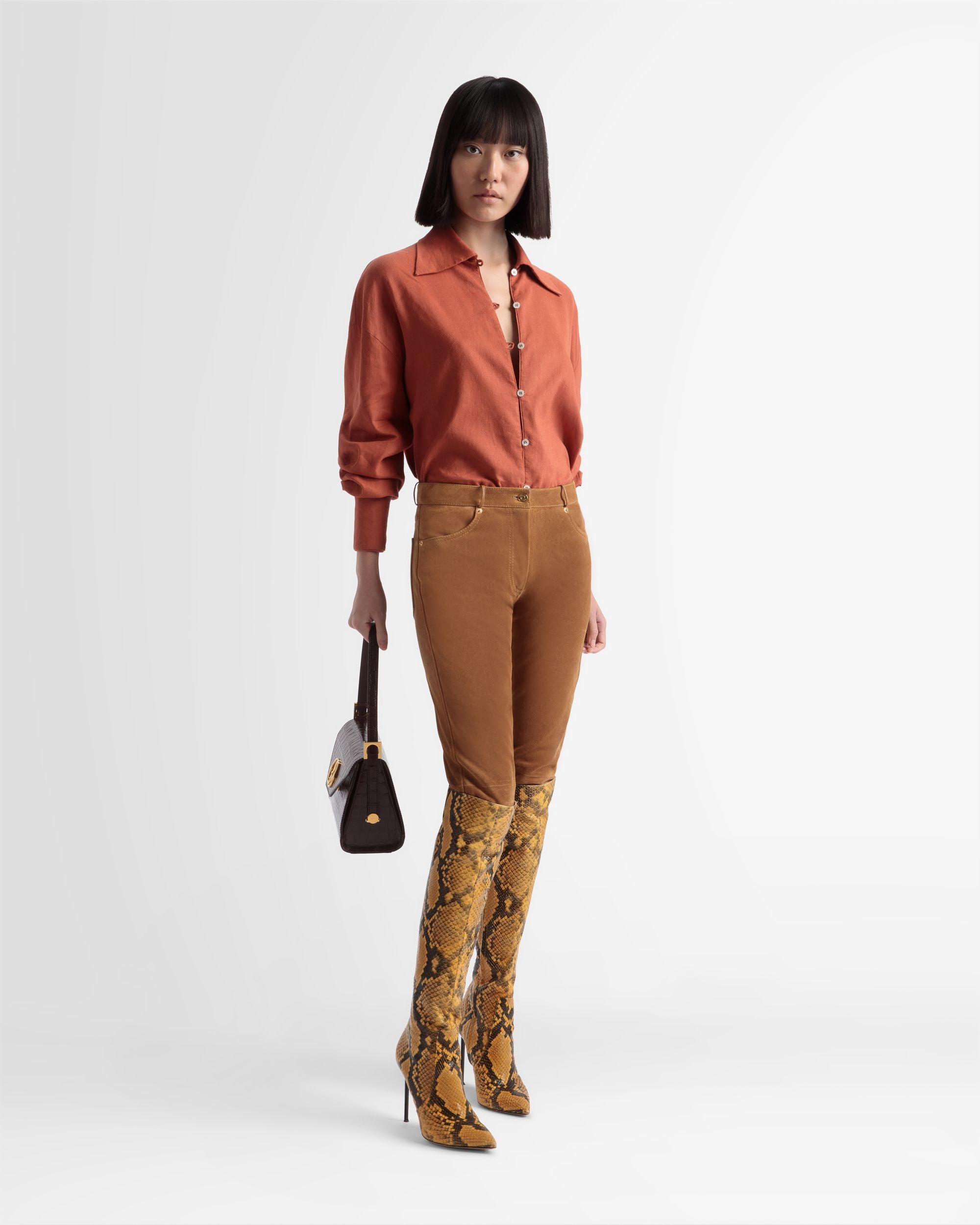 Pantalone In Pelle A Gamba Dritta - Donna - Bally - 01