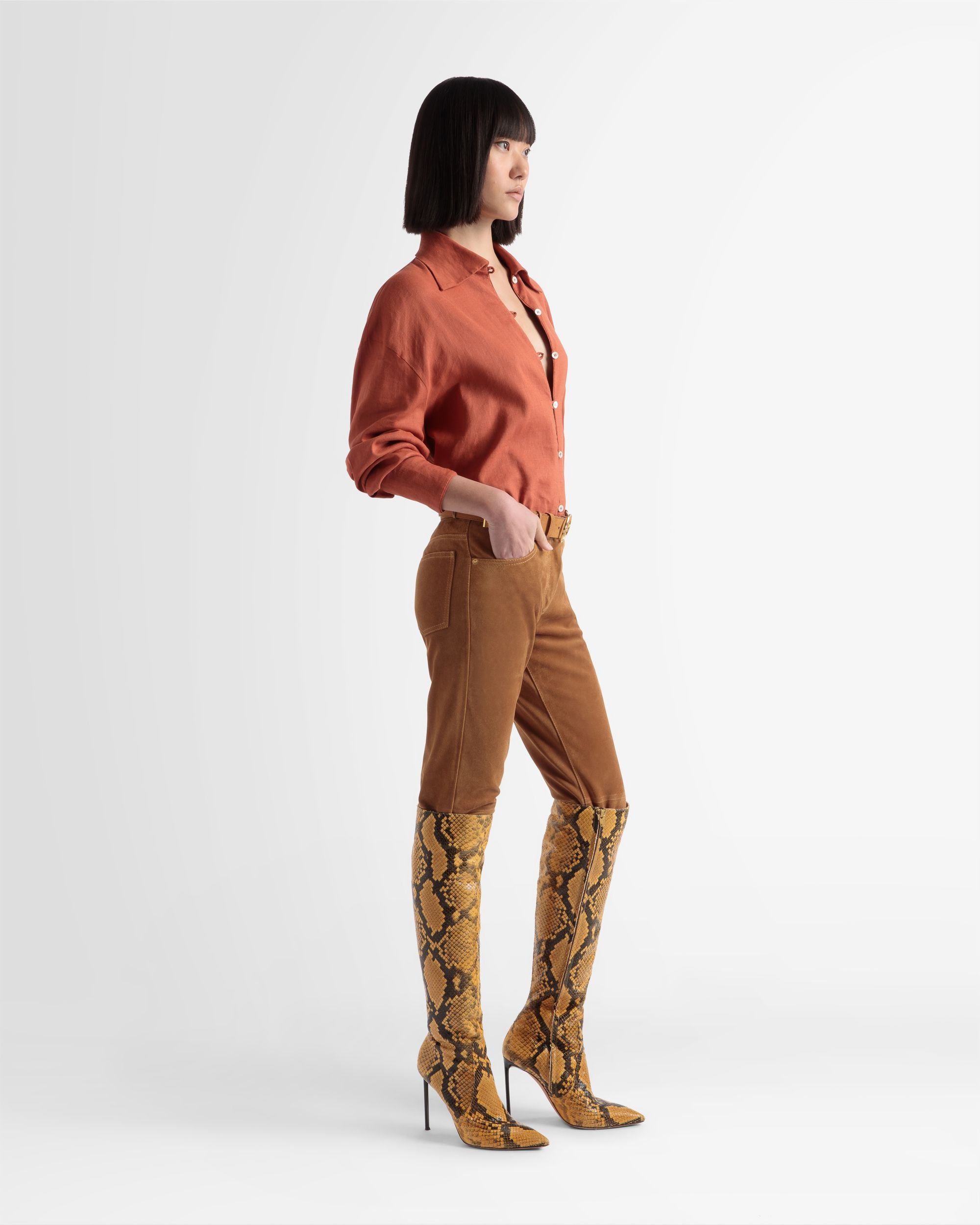 Pantalone In Pelle A Gamba Dritta - Donna - Bally - 03
