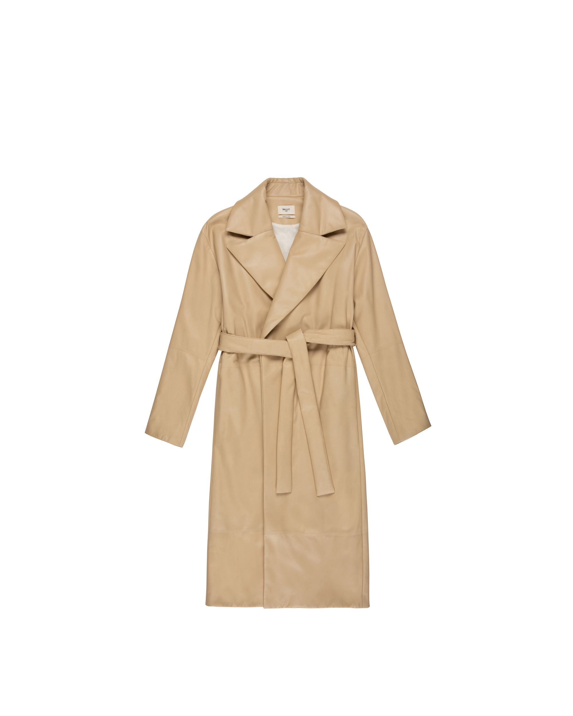 Cappotto Imbottito In Pelle Beige - Donna - Bally - 01