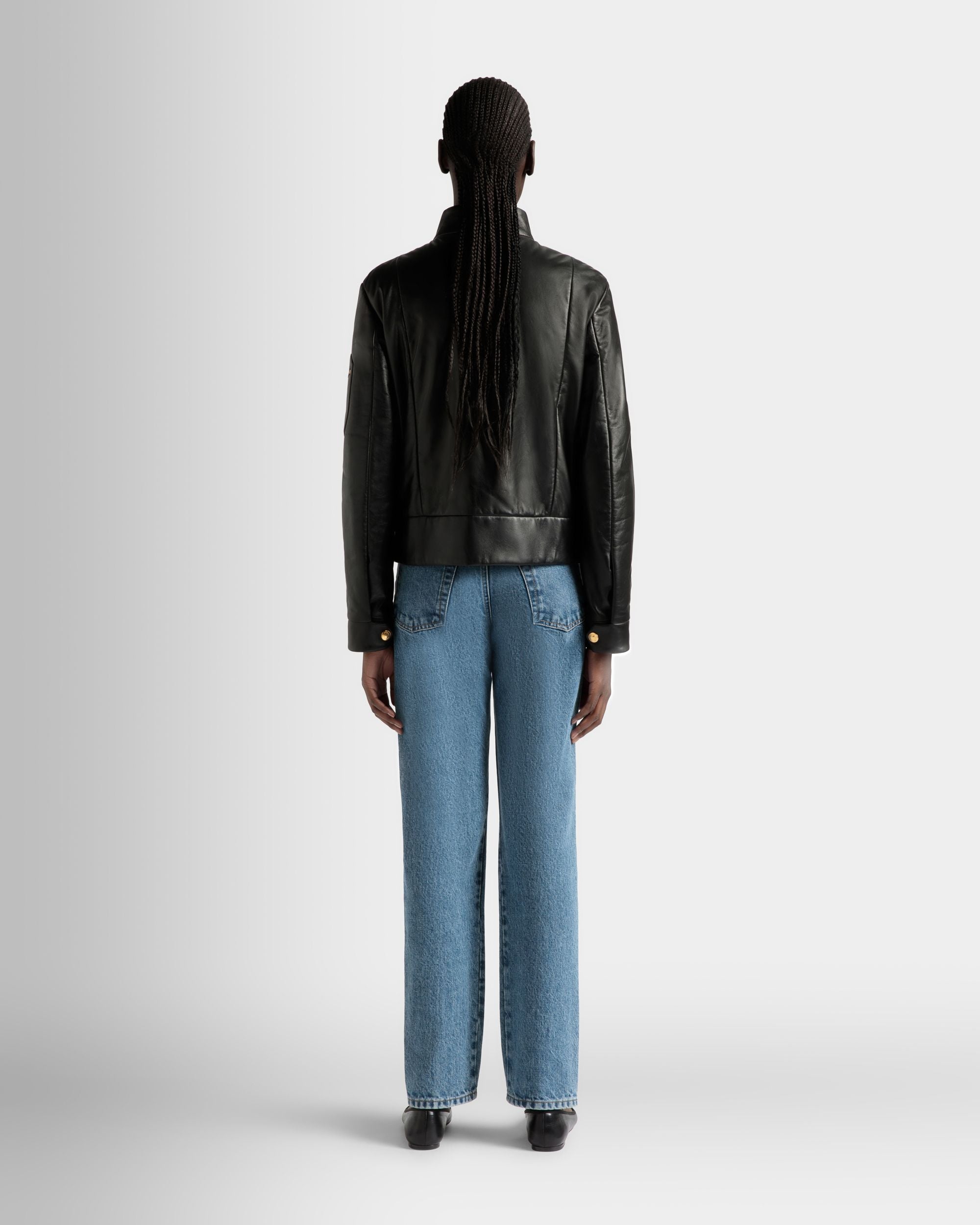 Giacca In Pelle Nera - Donna - Bally - 06