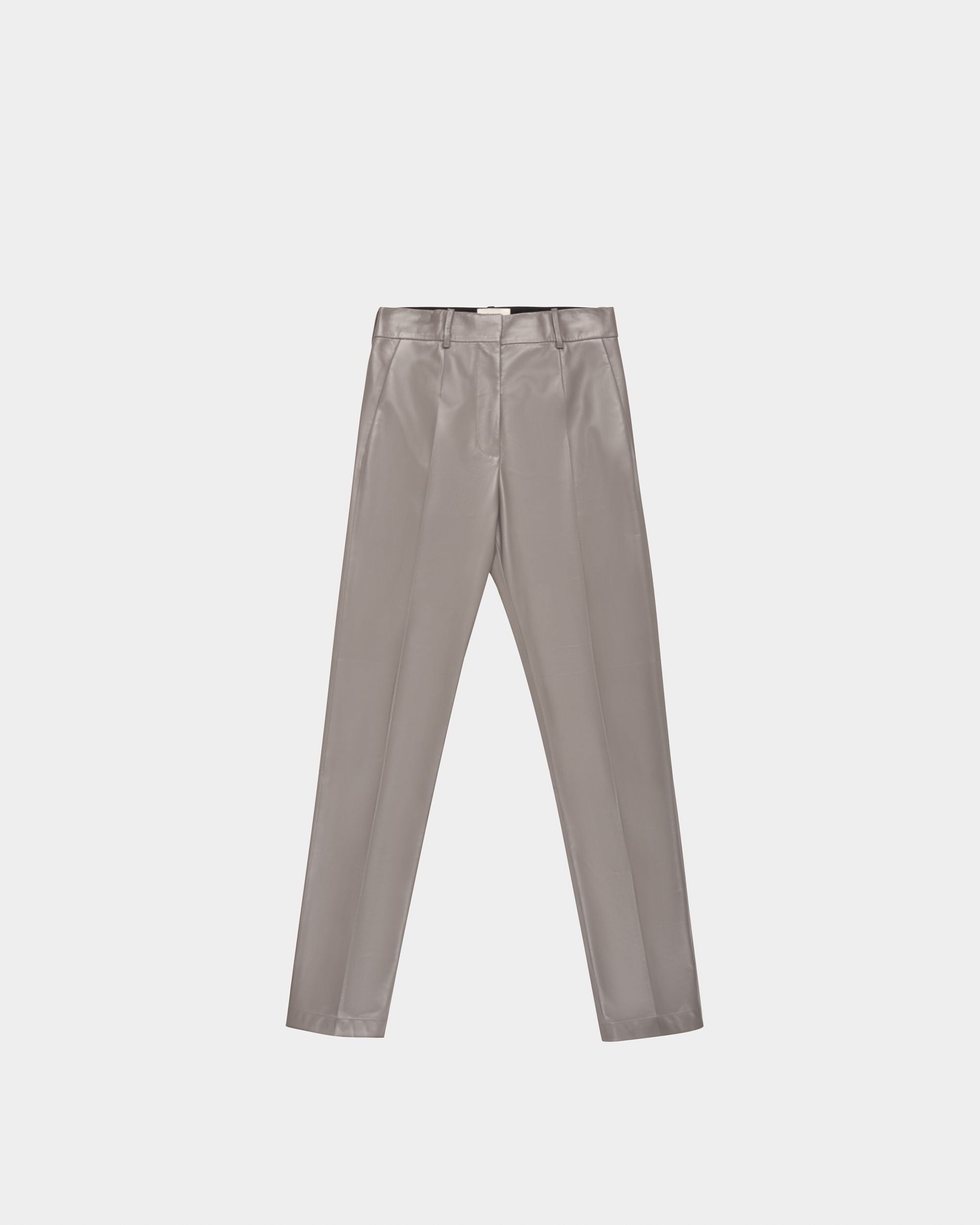 Pantaloni Sartoriali In Pelle Grigi - Donna - Bally - 04
