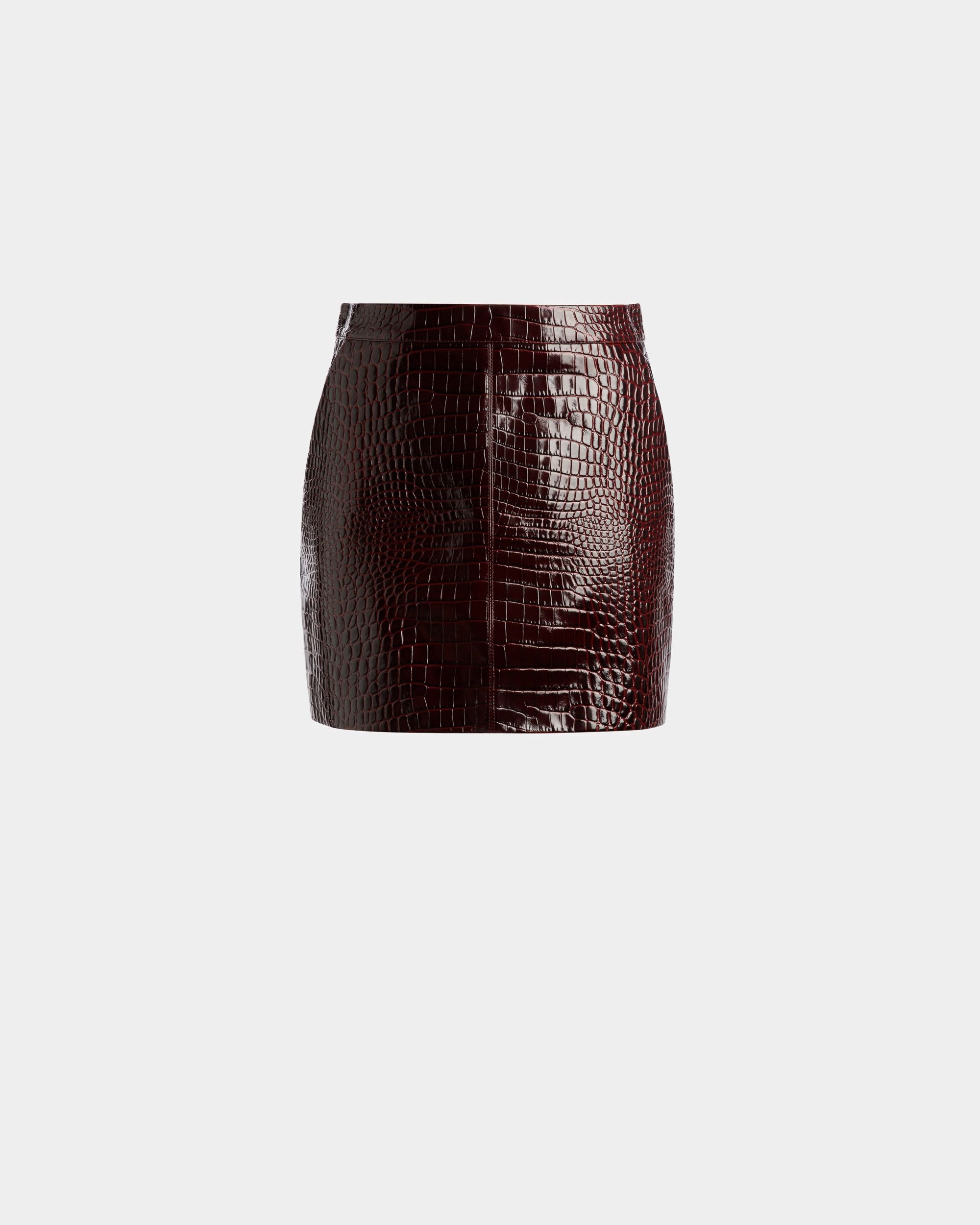 Gonna In Pelle Bordeaux - Donna - Bally - 01