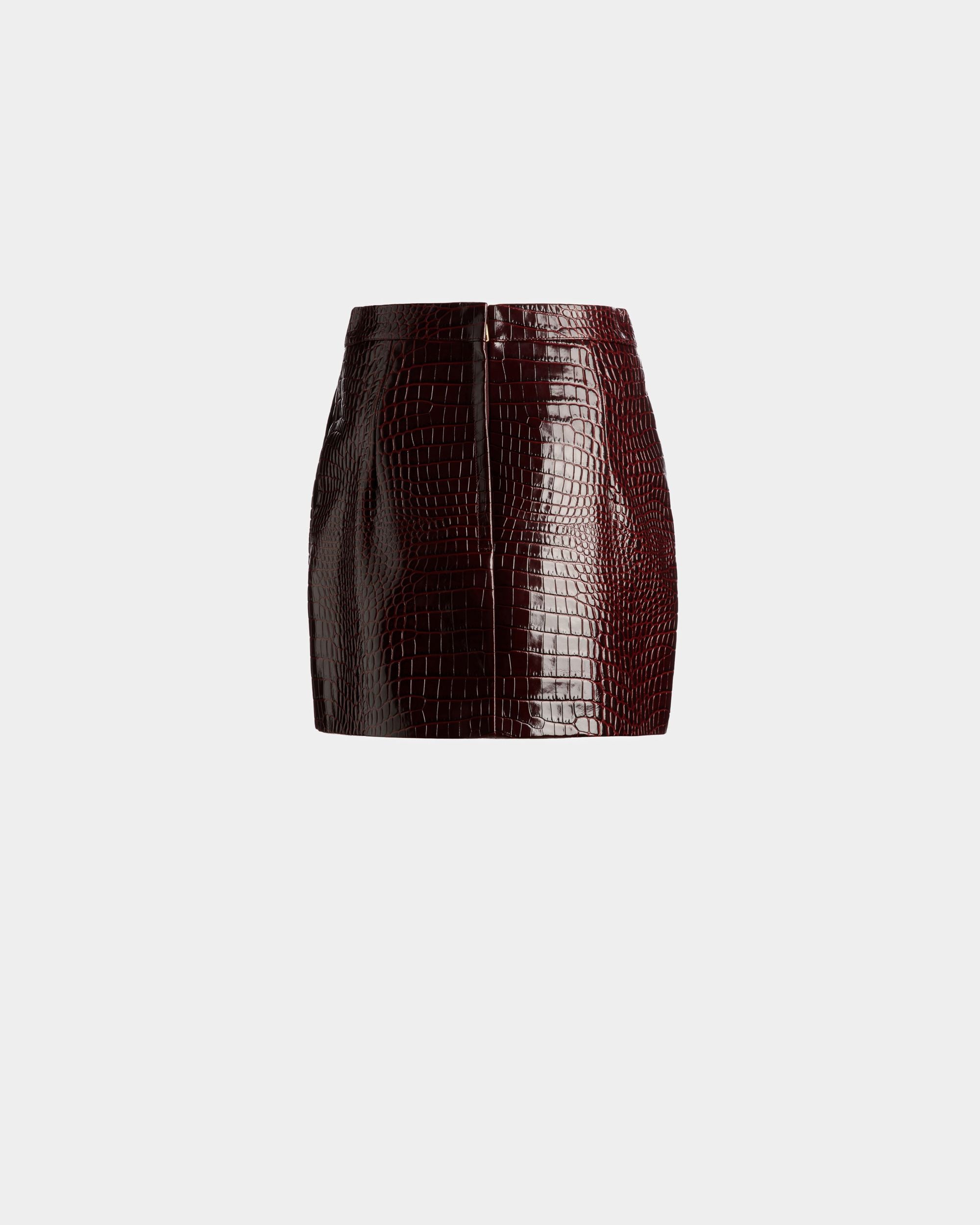 Gonna In Pelle Bordeaux - Donna - Bally - 07