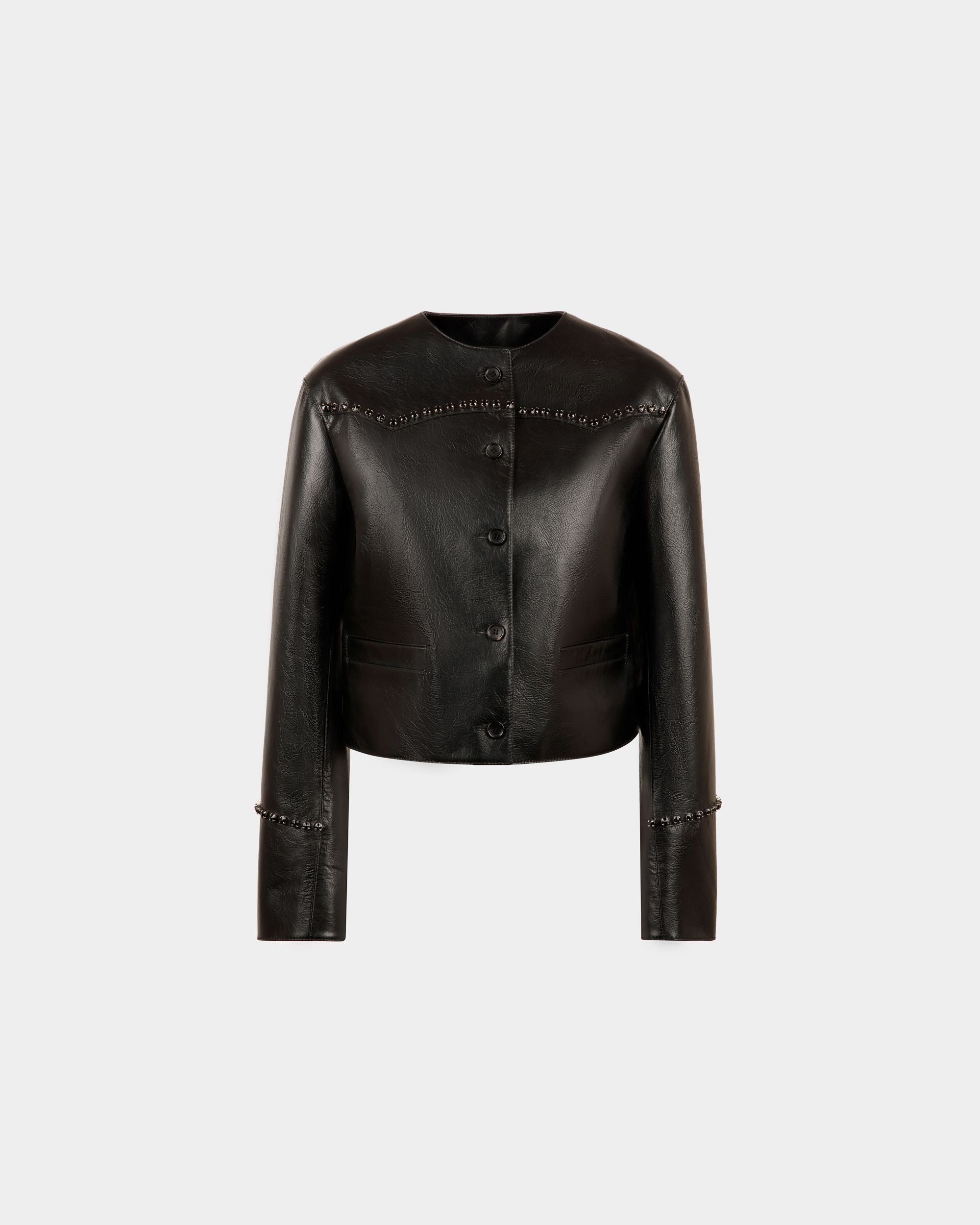 Giacca in Pelle Nera - Donna - Bally - 01