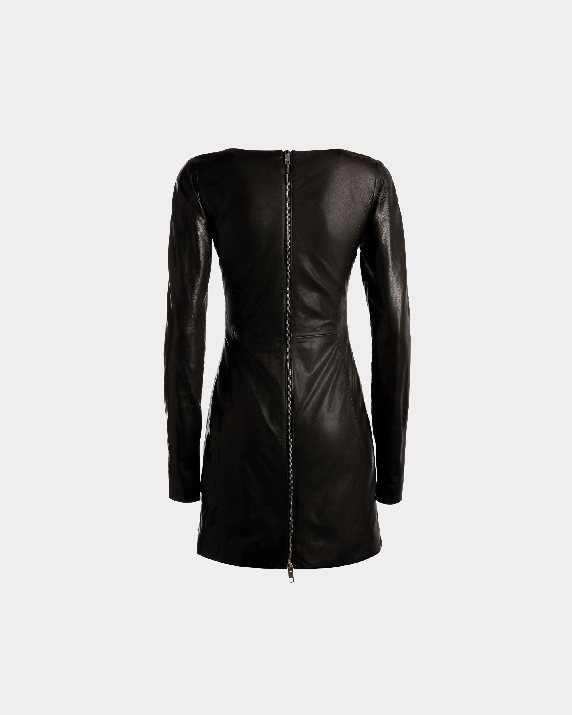 Mini Abito A Maniche Lunghe In Pelle Nera - Donna - Bally - 07