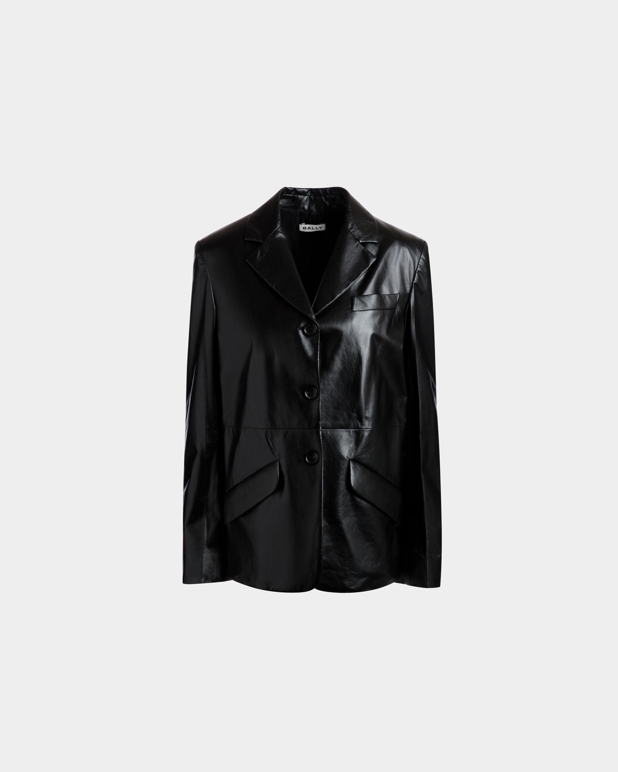 Leather Jacket In Black Leather - Donna - Bally - 01