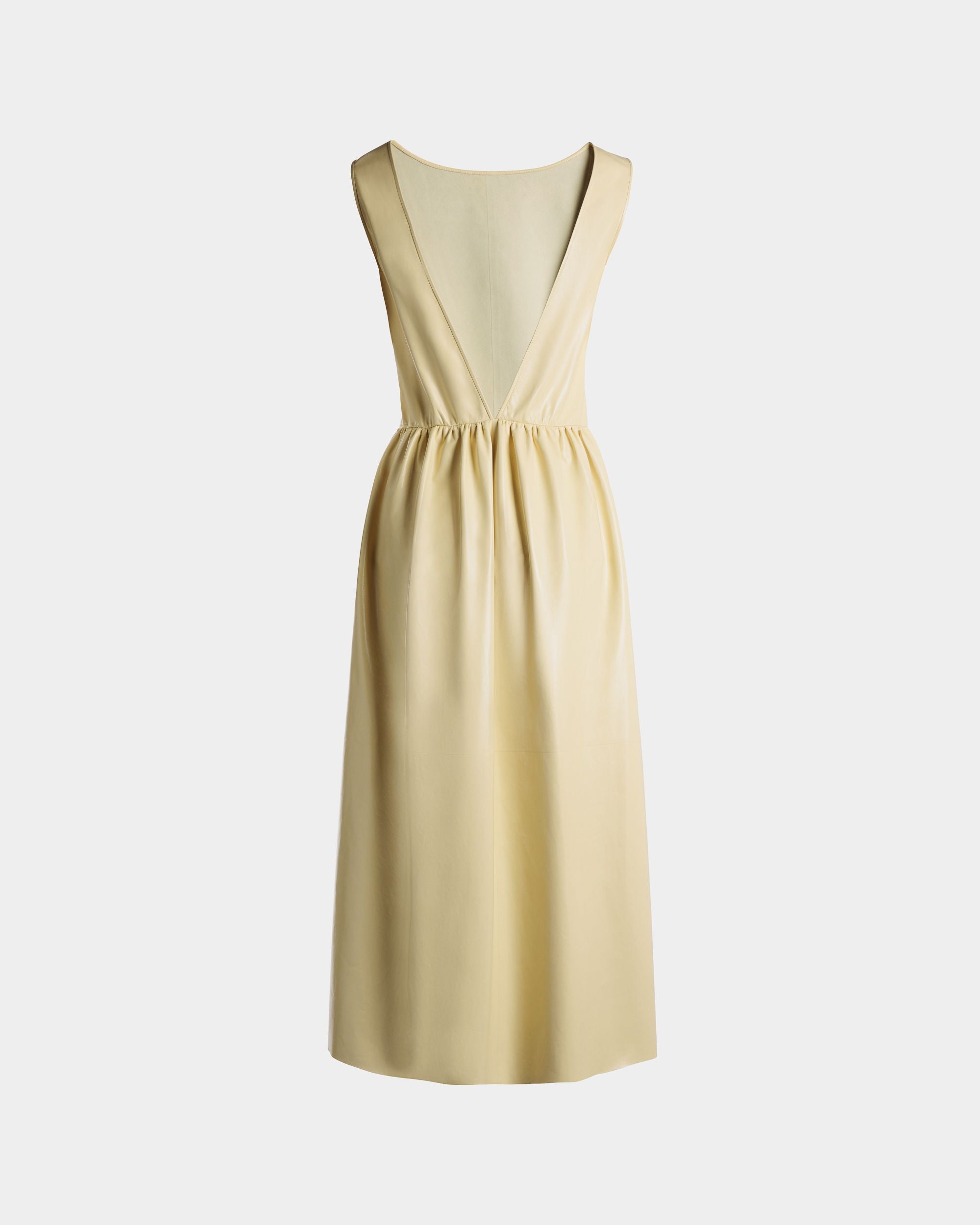 Abito Midi Smanicato In Pelle Vanana Yellow - Donna - Bally - 07