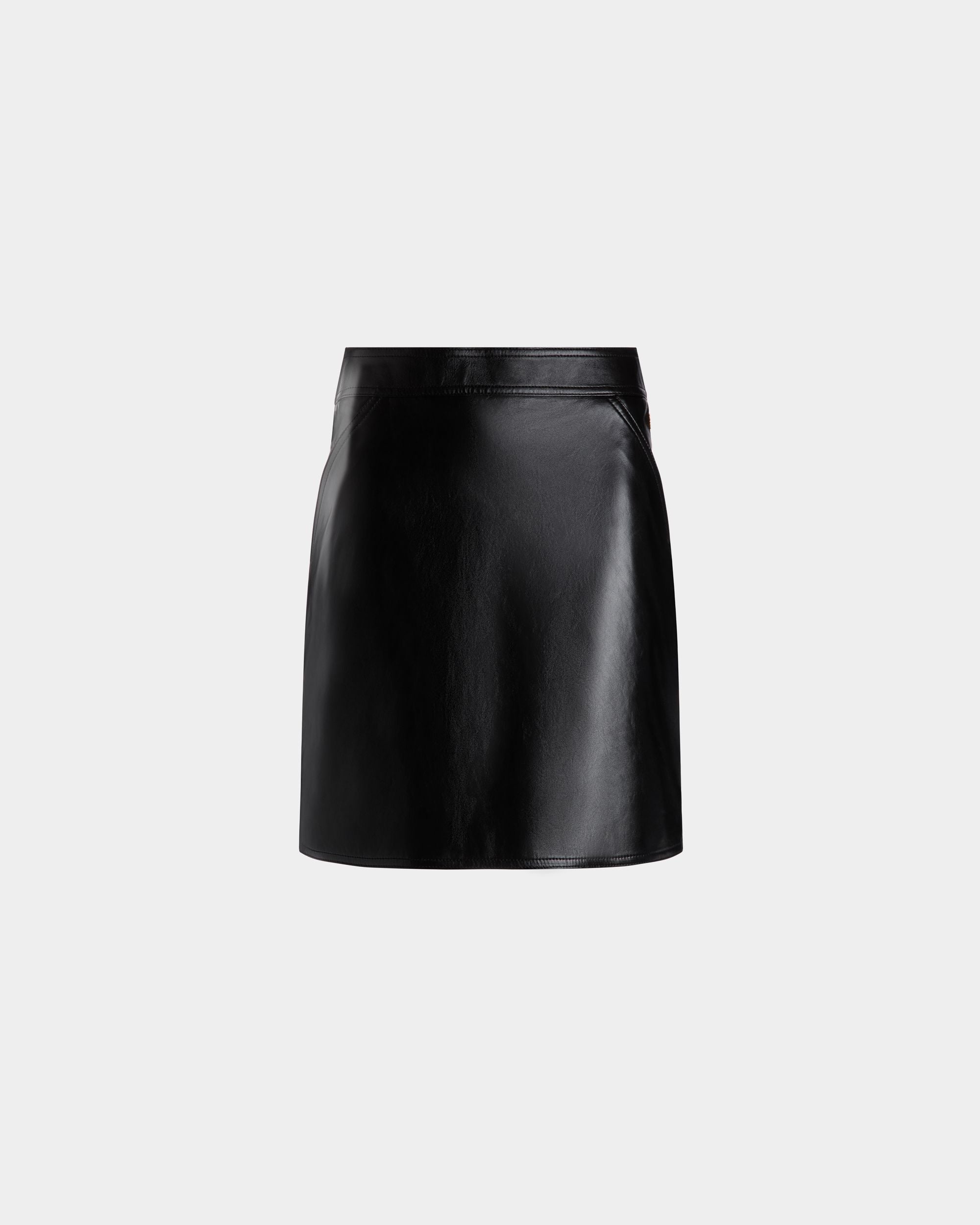 Minigonna In Pelle Nera - Donna - Bally - 01