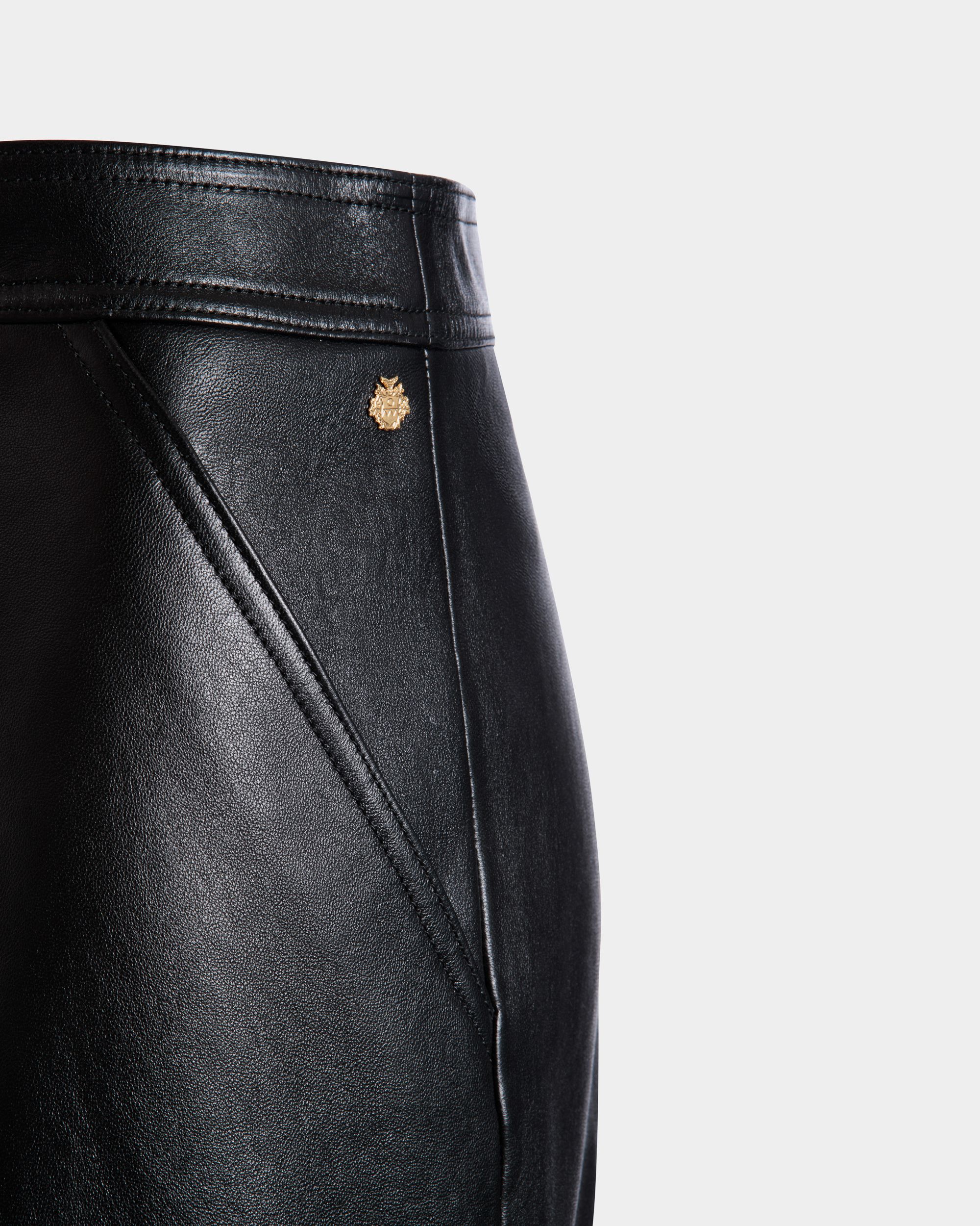 Leather Skirt In Black Sheep - Donna - Bally - 01