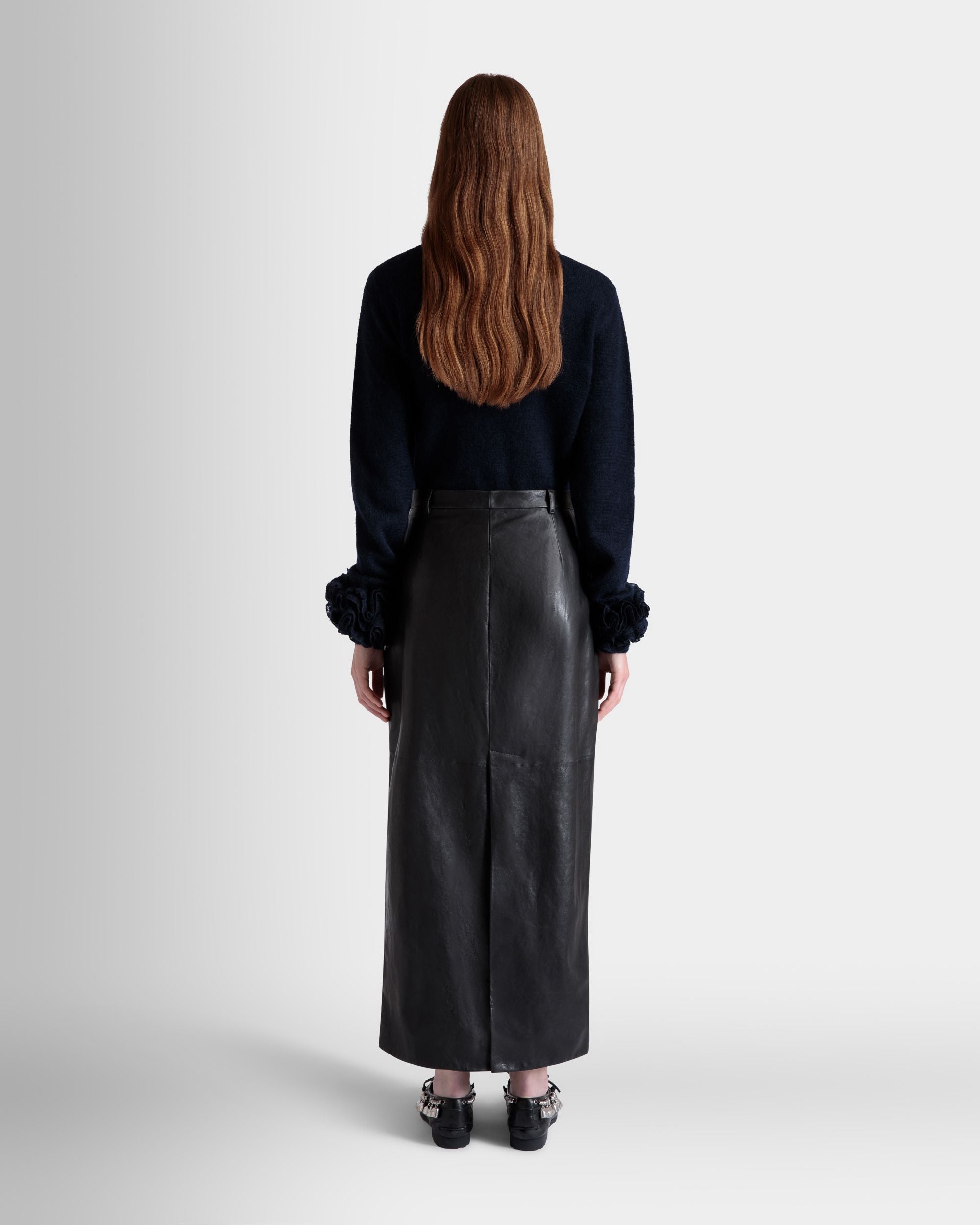 Gonna Lunga In Pelle Nera - Donna - Bally - 06