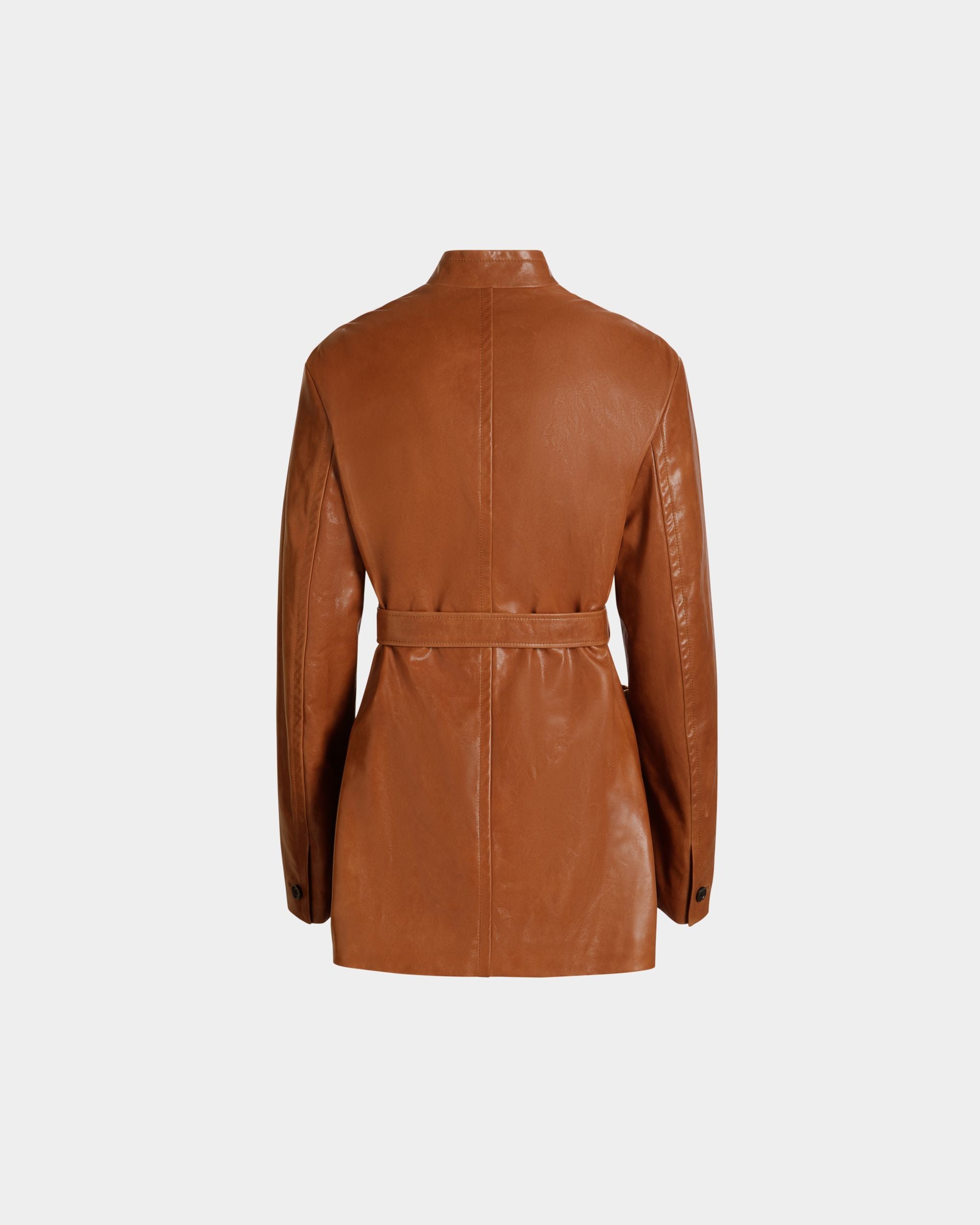 Giacca Con Cintura In Pelle Marrone - Donna - Bally - 07