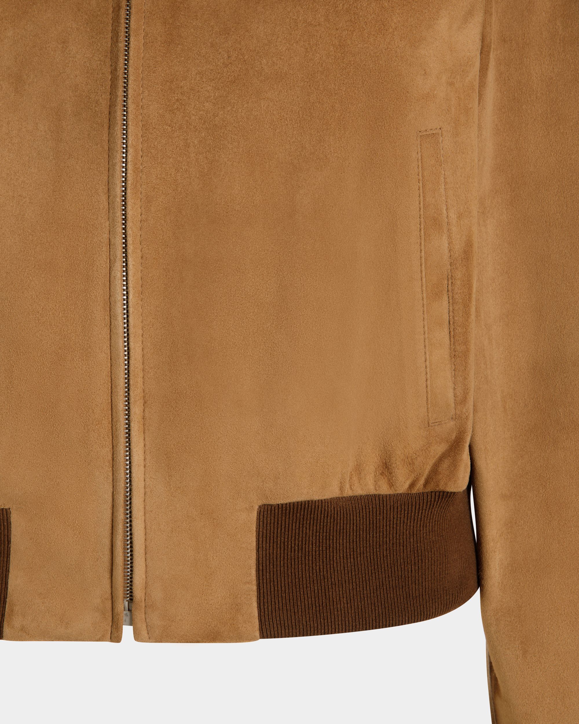 Bomber In Pelle Scamosciata Marrone - Donna - Bally - 04