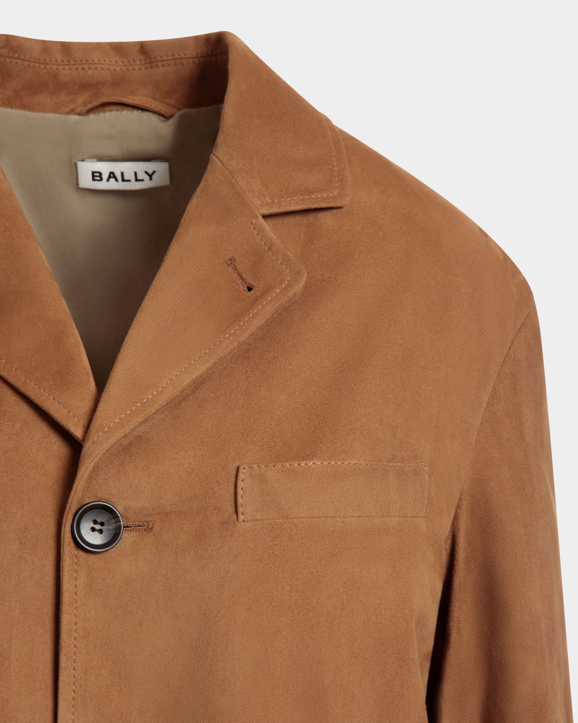 Blazer In Pelle Scamosciata Marrone - Donna - Bally - 04