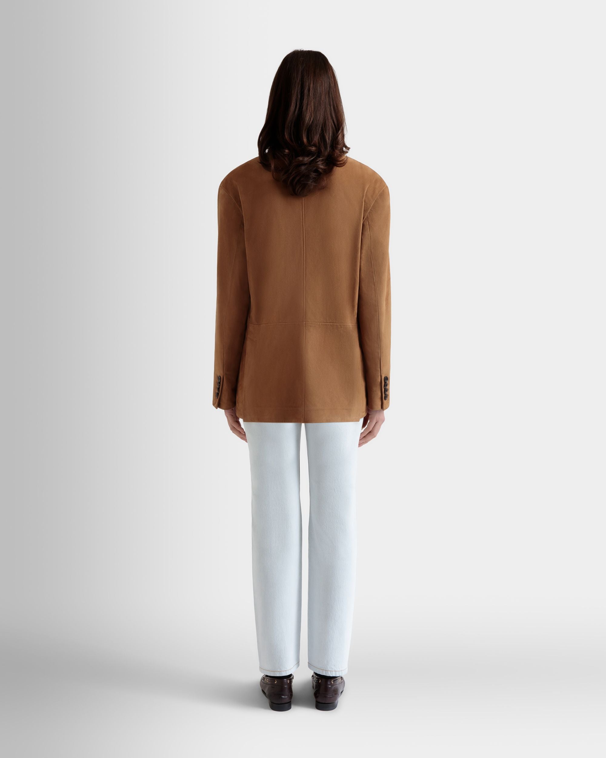 Blazer In Pelle Scamosciata Marrone - Donna - Bally - 06
