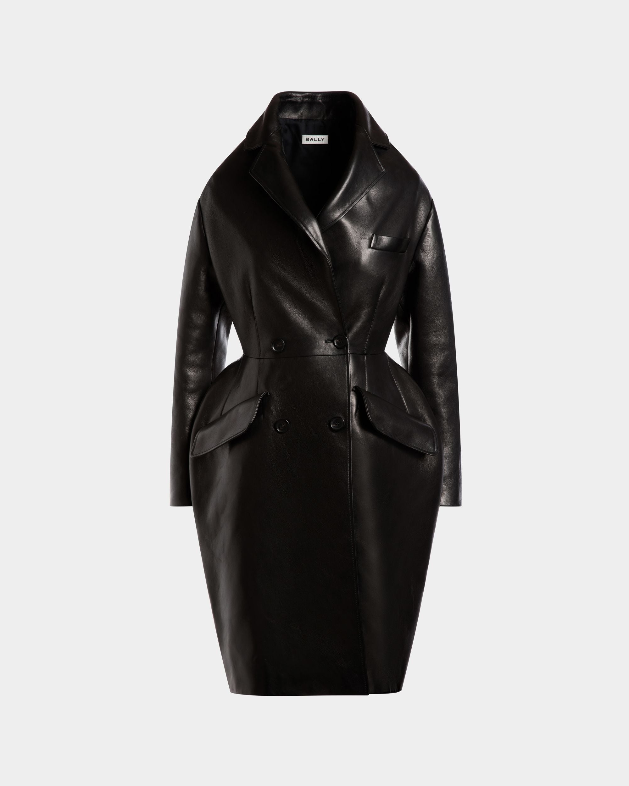 Cappotto In Pelle Nera - Donna - Bally - 01