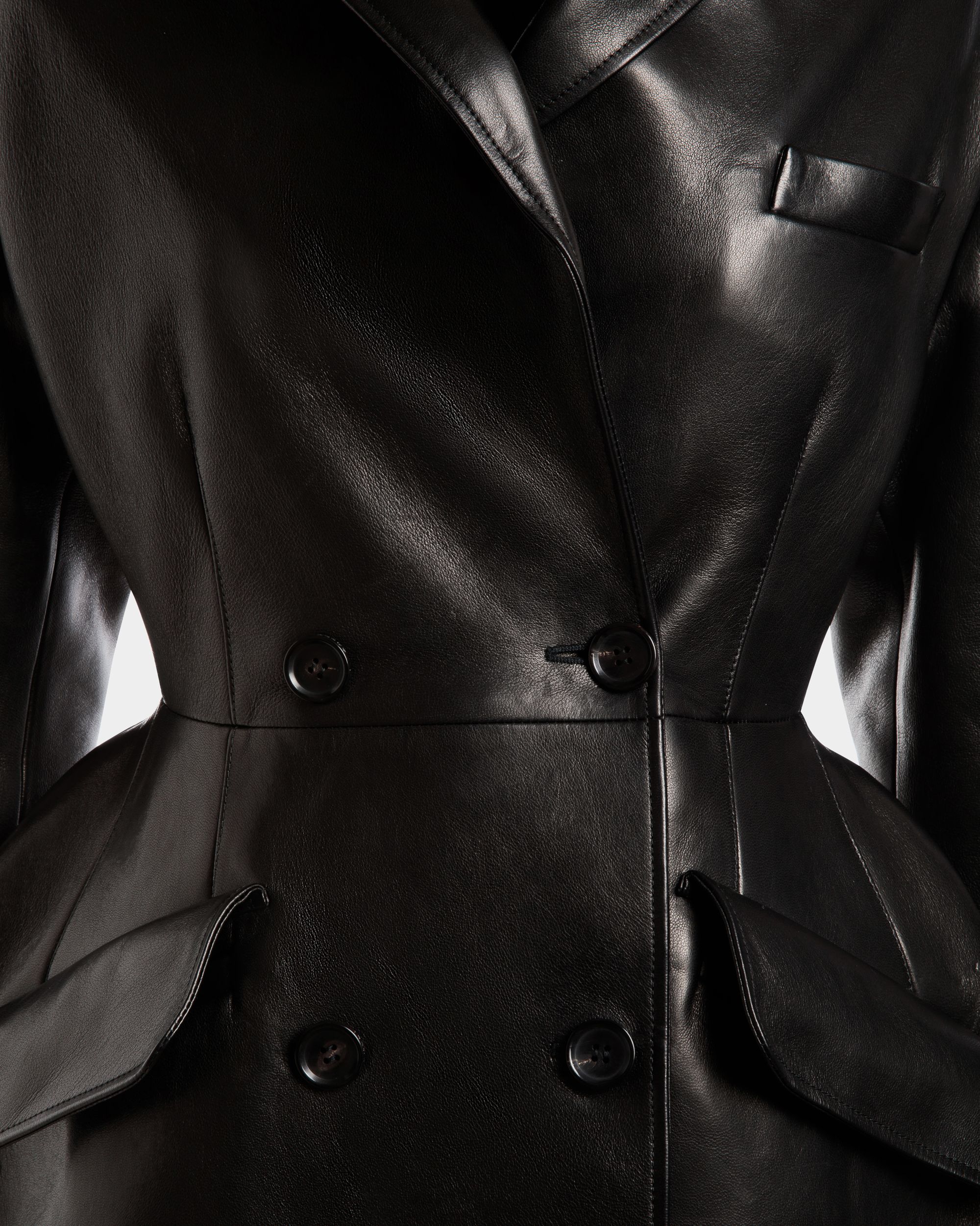 Cappotto In Pelle Nera - Donna - Bally - 04