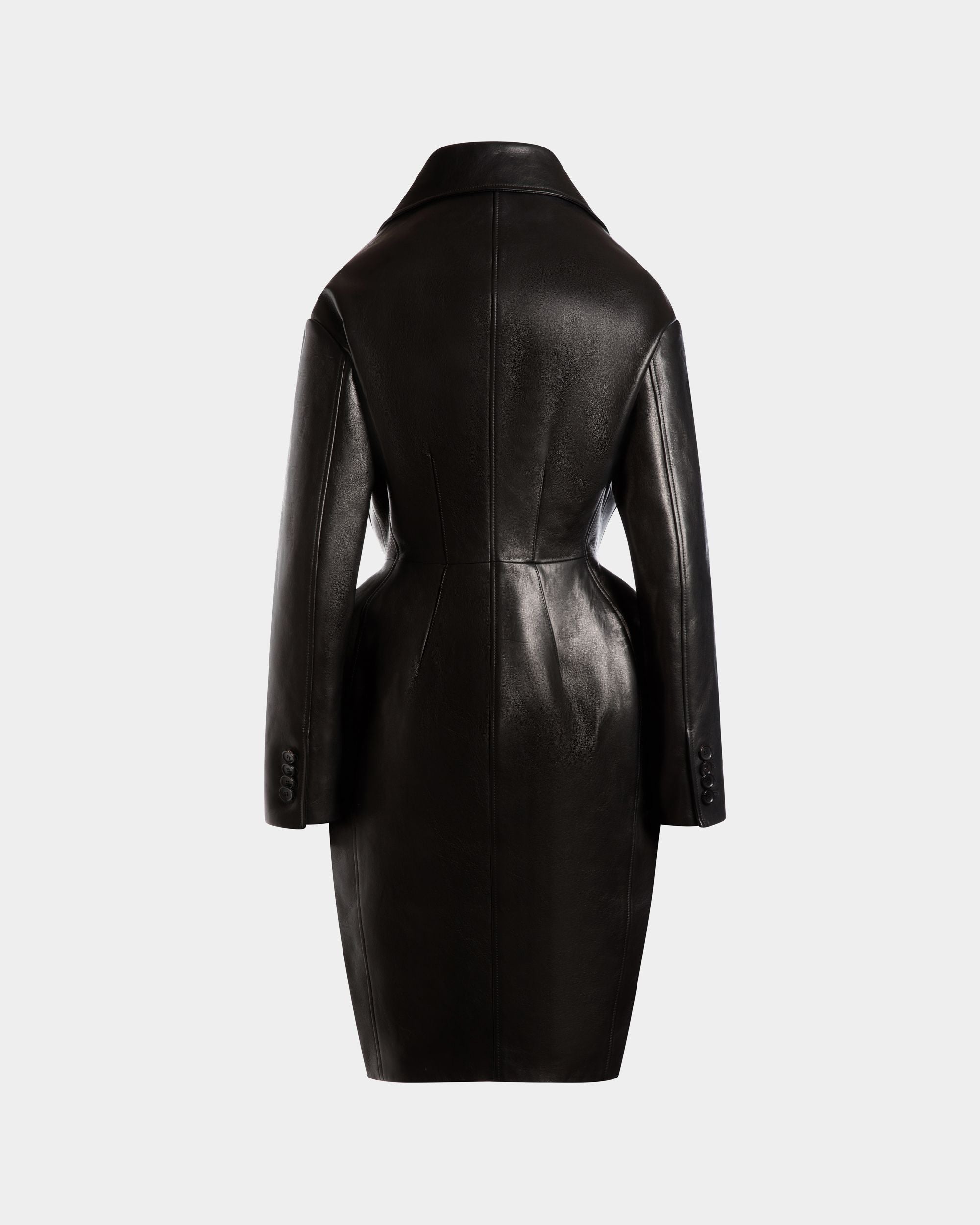 Cappotto In Pelle Nera - Donna - Bally - 07