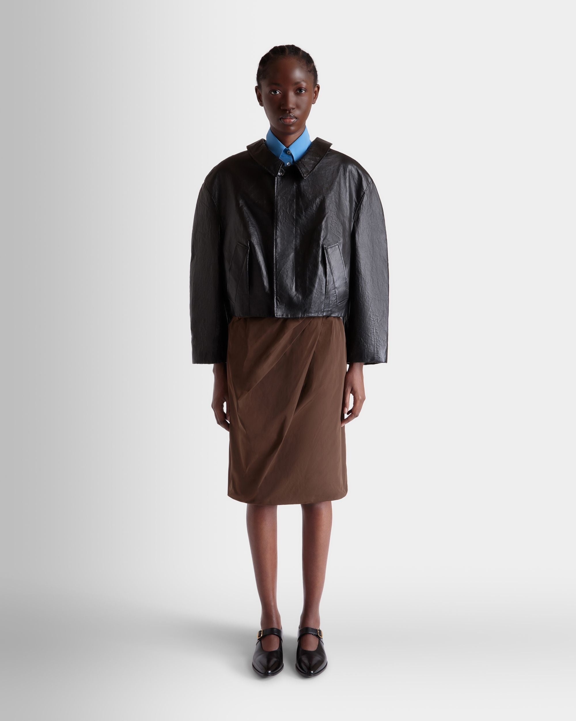Giubbotto In Pelle Nera - Donna - Bally - 02