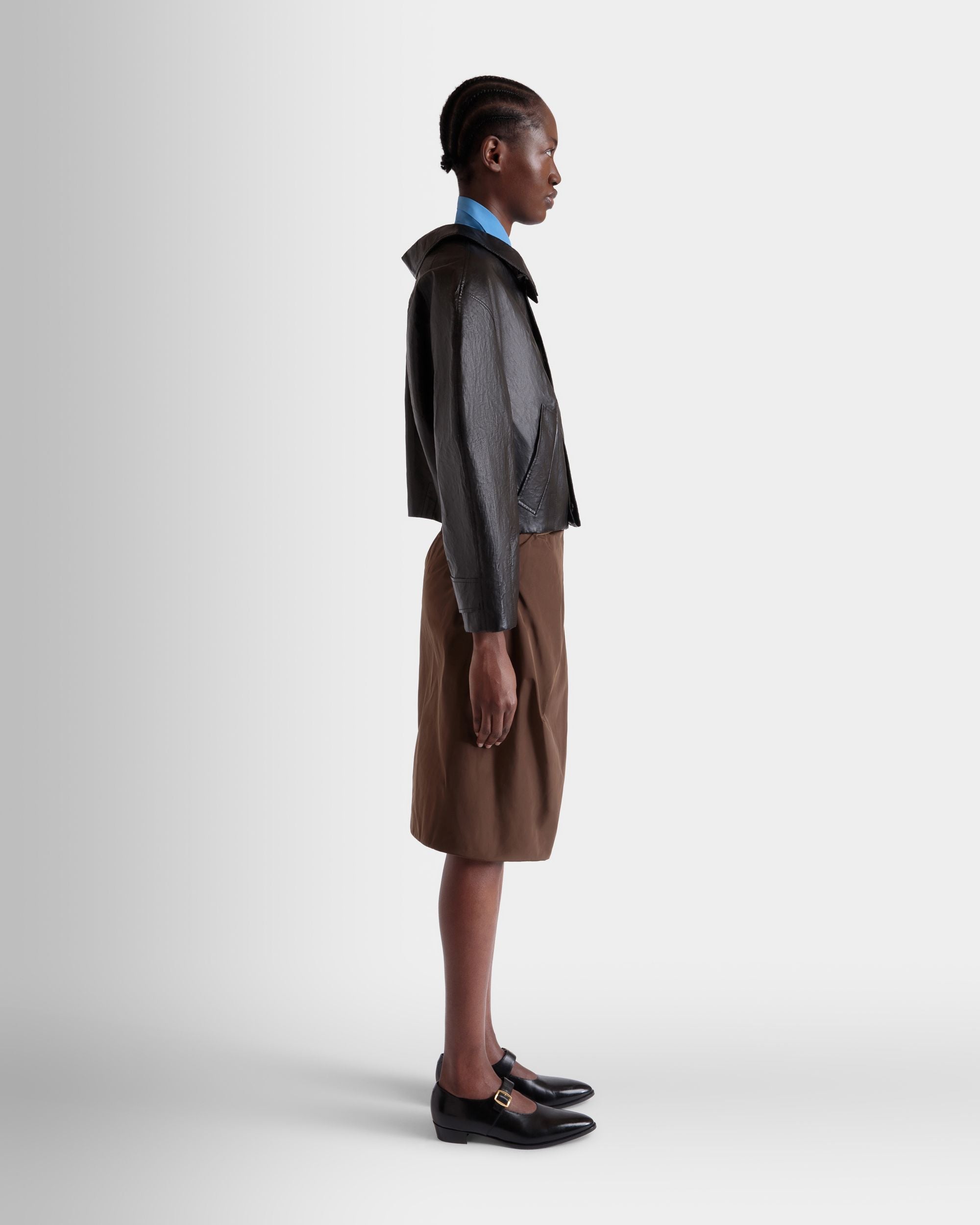 Giubbotto In Pelle Nera - Donna - Bally - 04