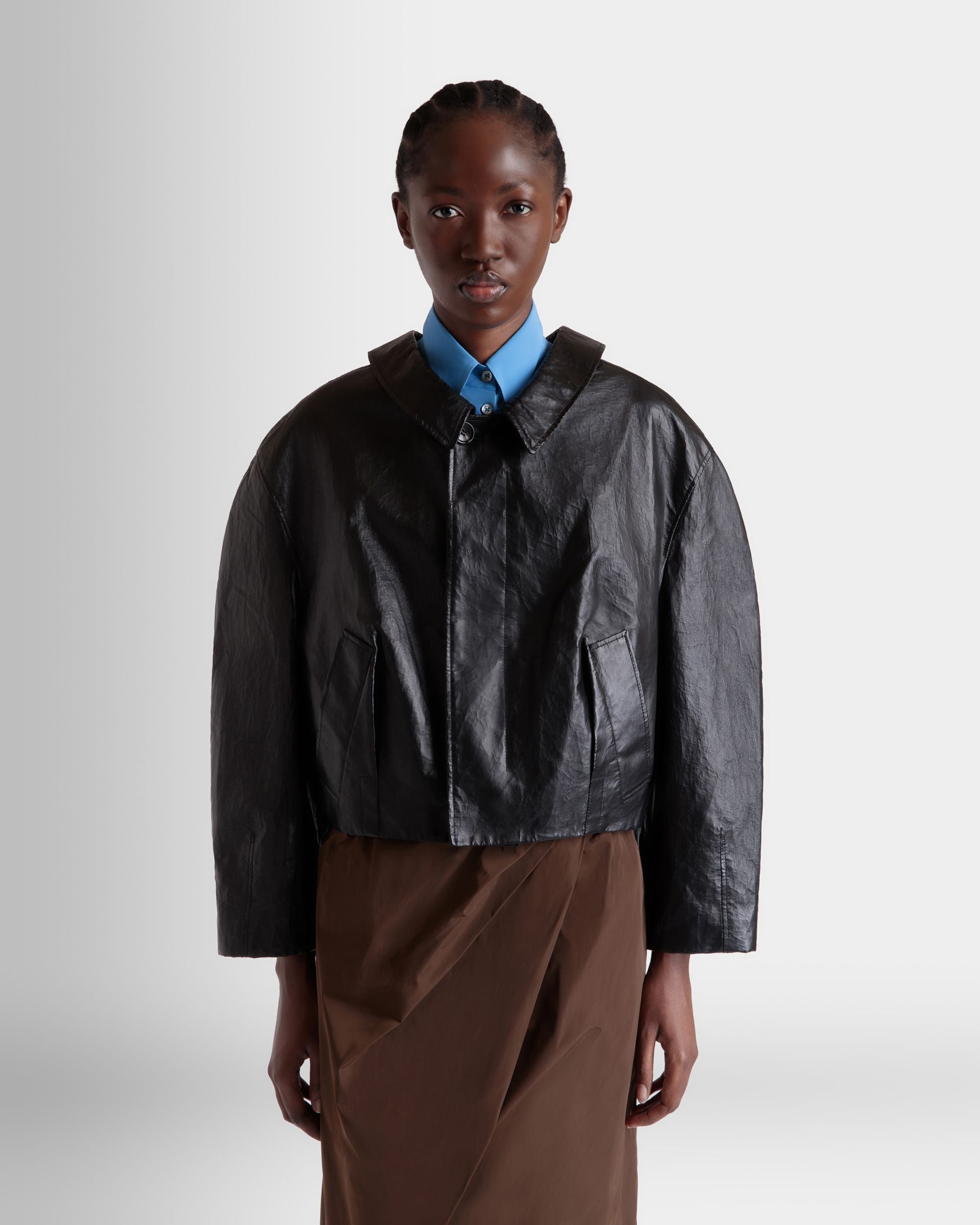 Giubbotto In Pelle Nera - Donna - Bally - 08