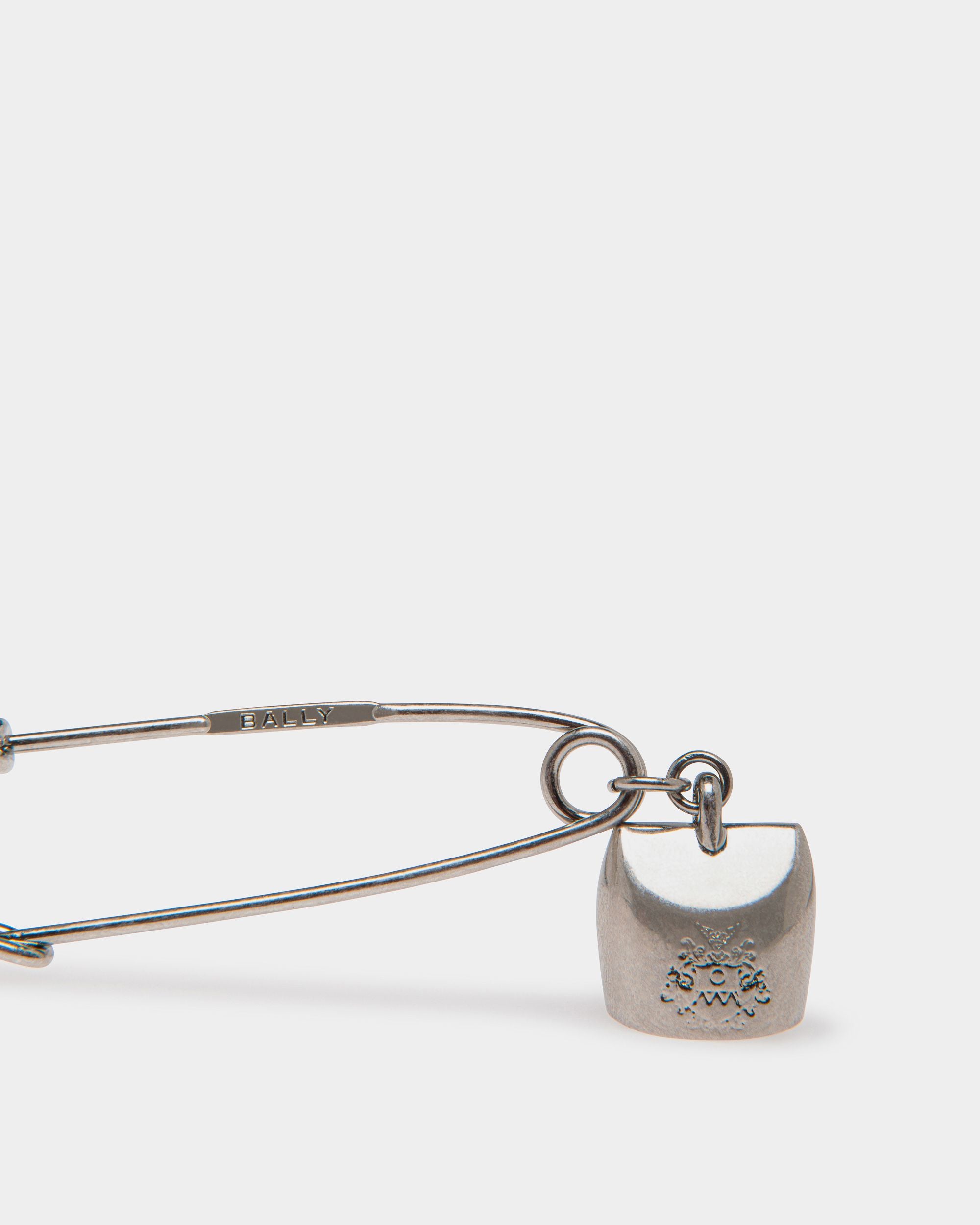 Spilla Di Sicurezza Belle In Eco Brass Argentato - Donna - Bally - 03