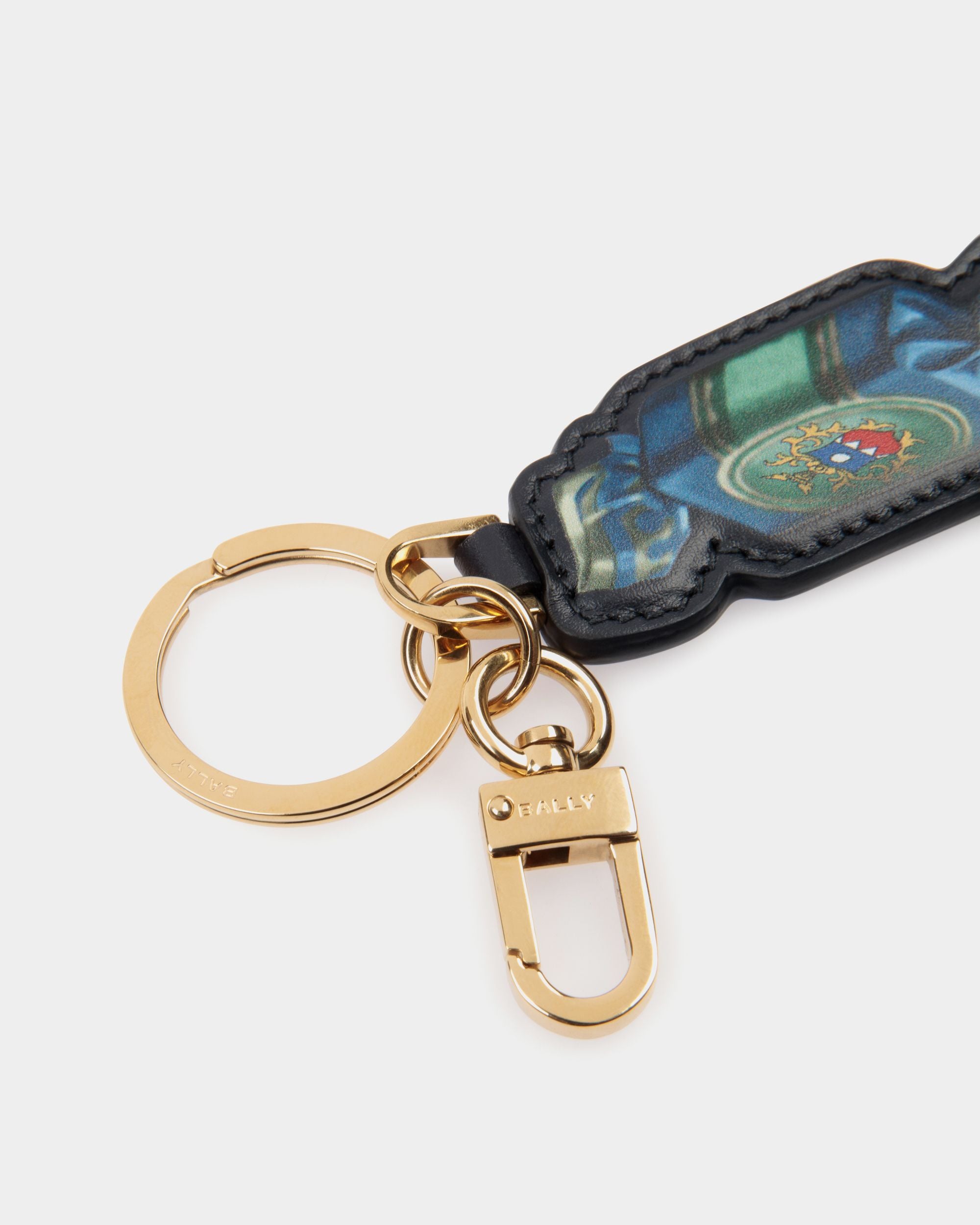 Unda Keychain In Choco-Candy Print Leather - Donna - Bally - 03