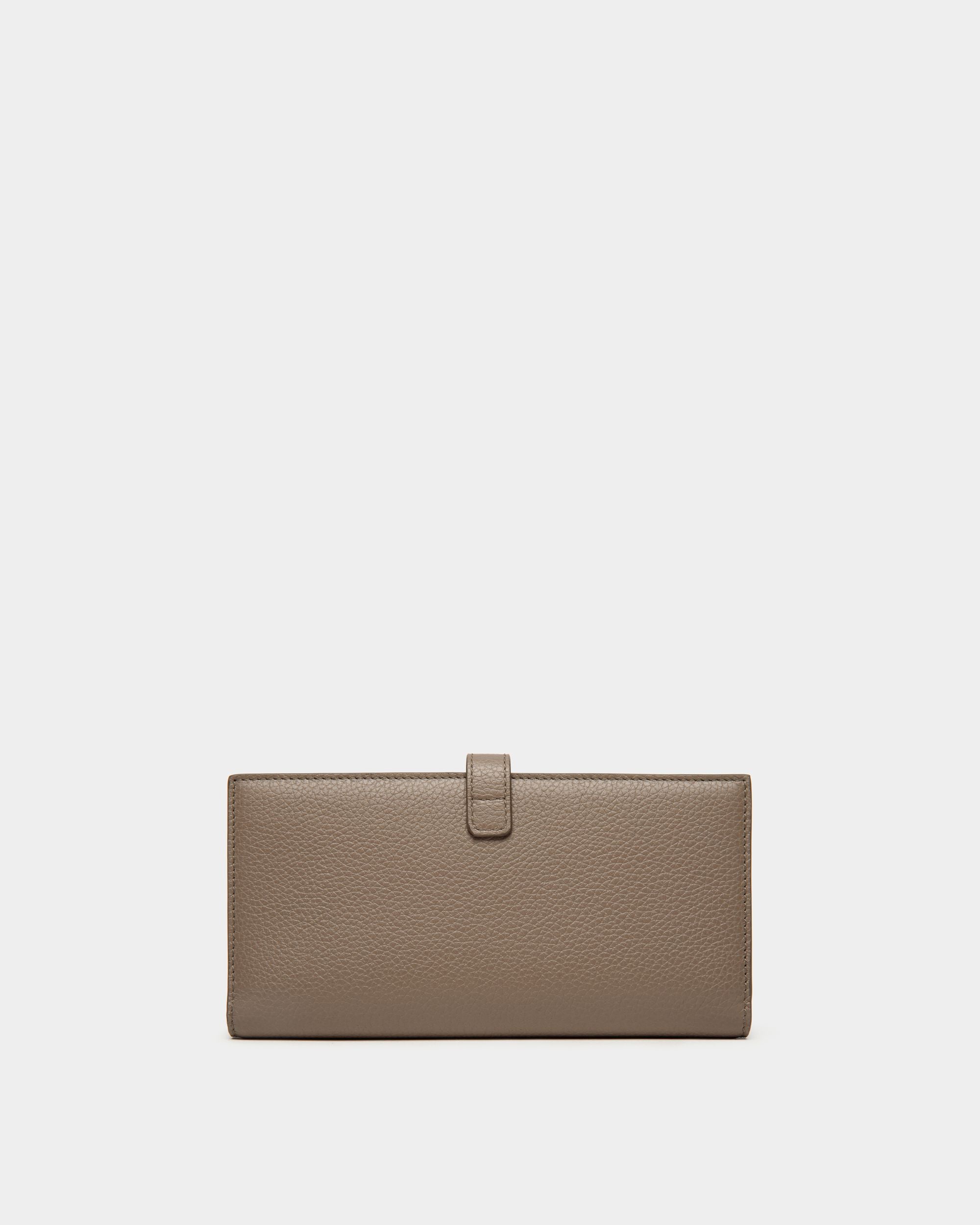 Portafoglio Lungo Lock Me In Pelle Granata Grigio Talpa - Donna - Bally - 02