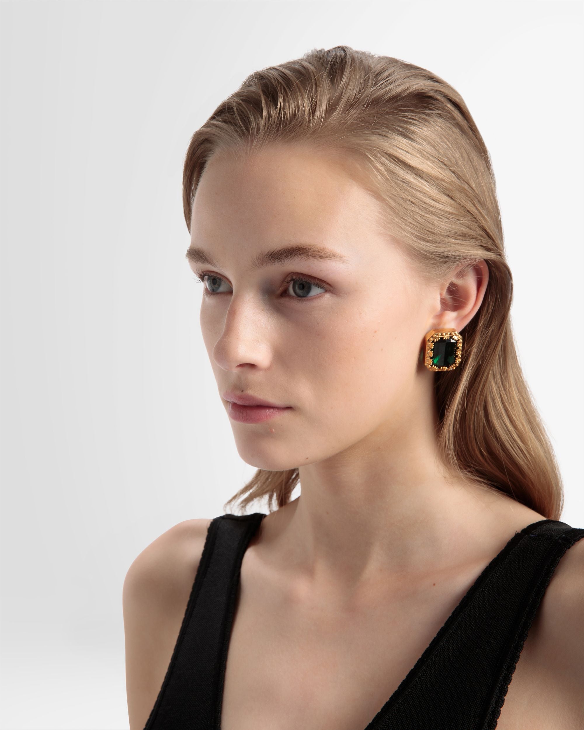 Orecchini A Clip In Smeraldo - Donna - Bally - 02