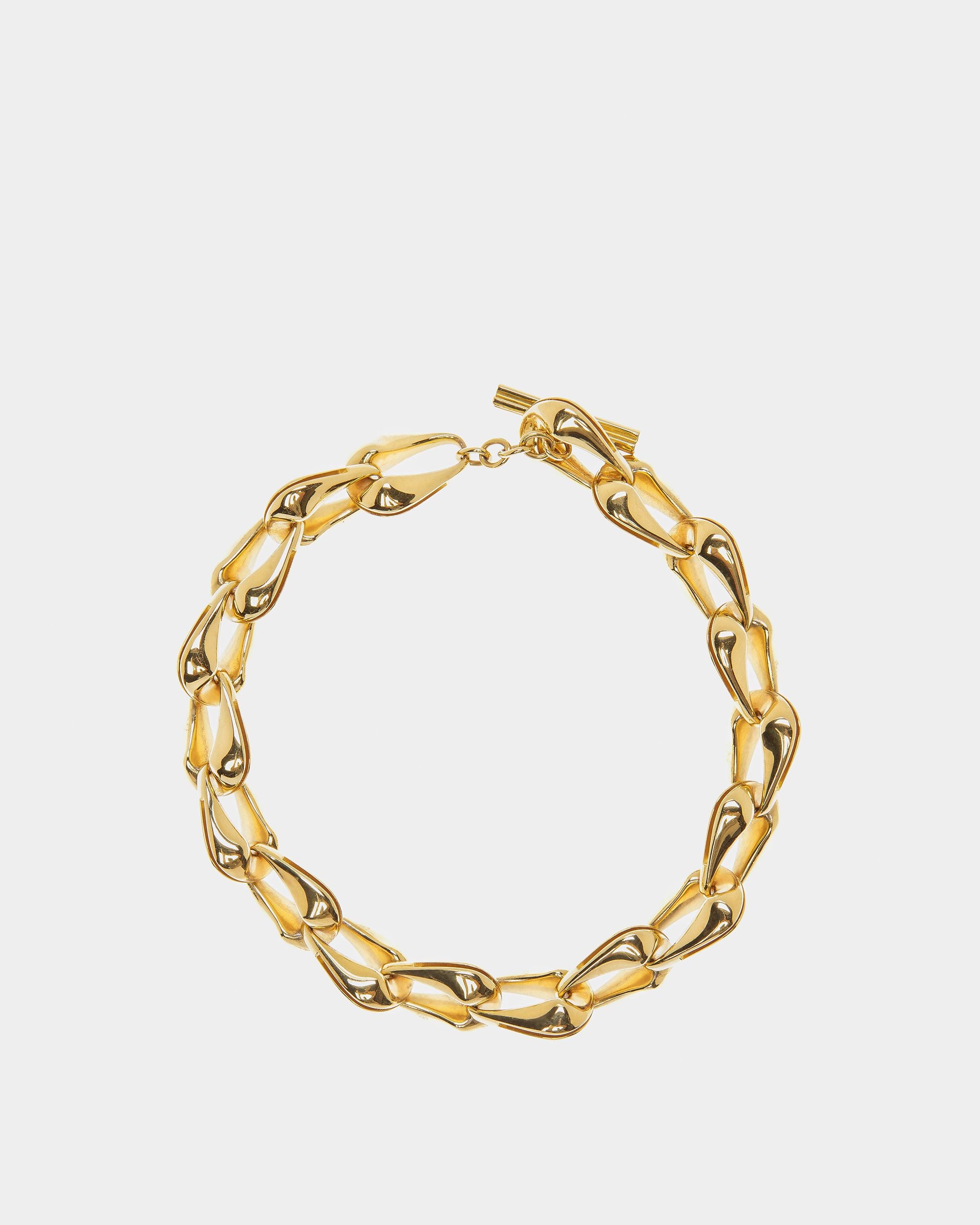 Collana Chunky Con Barretta E Anello In Oro Giallo - Donna - Bally - 01
