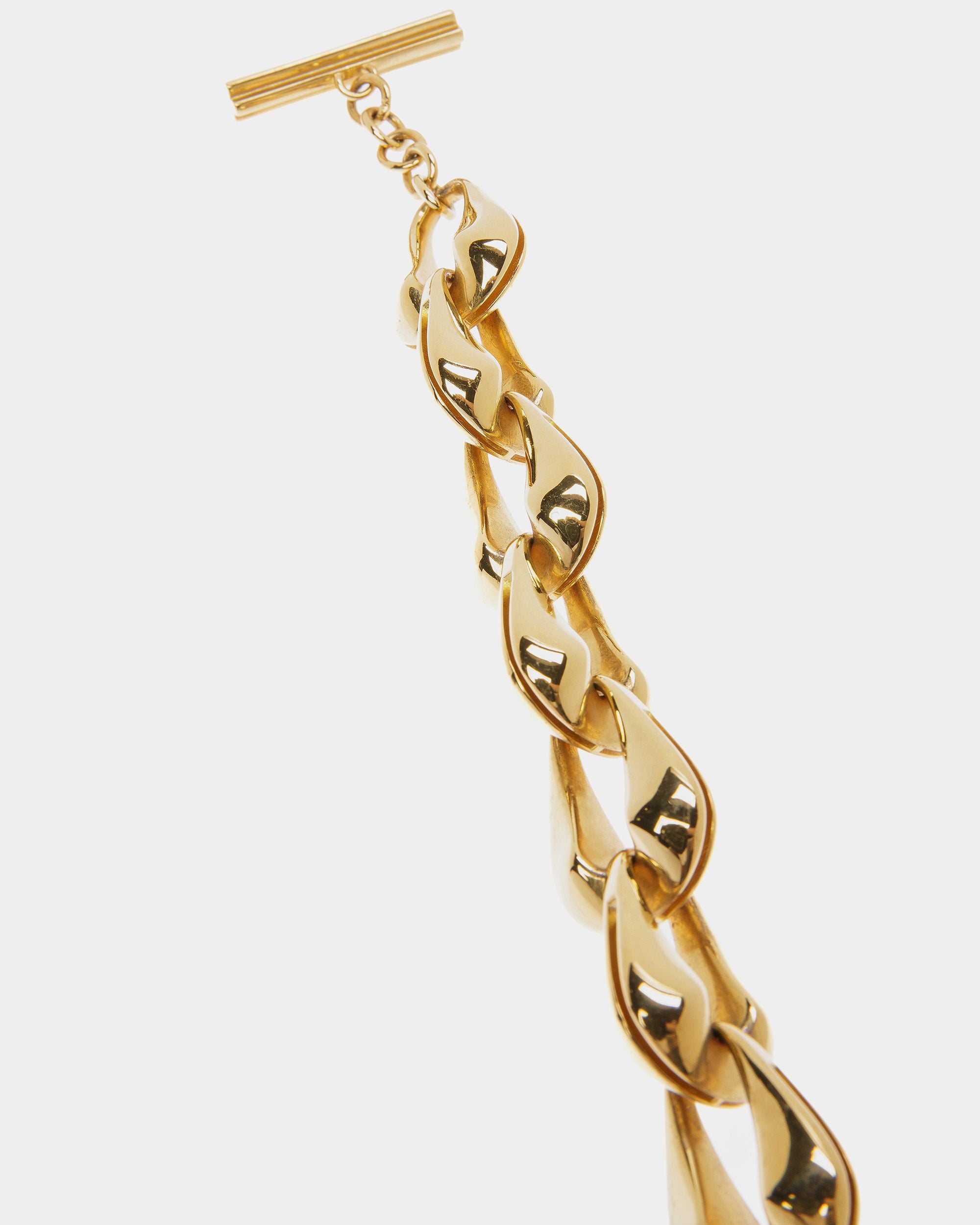 Collana Chunky Con Barretta E Anello In Oro Giallo - Donna - Bally - 02