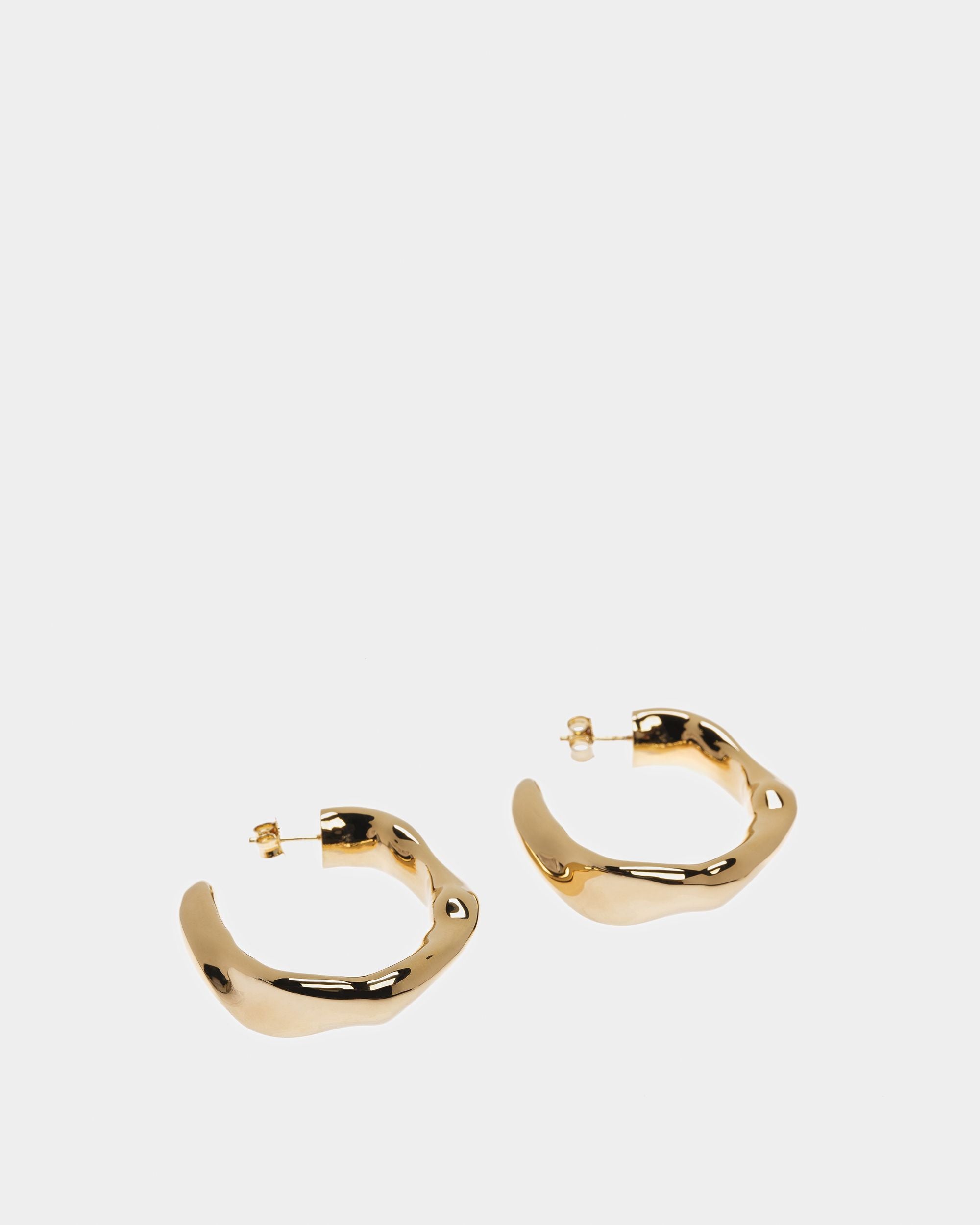 Orecchini A Cerchio Grandi In Oro Giallo - Donna - Bally - 01