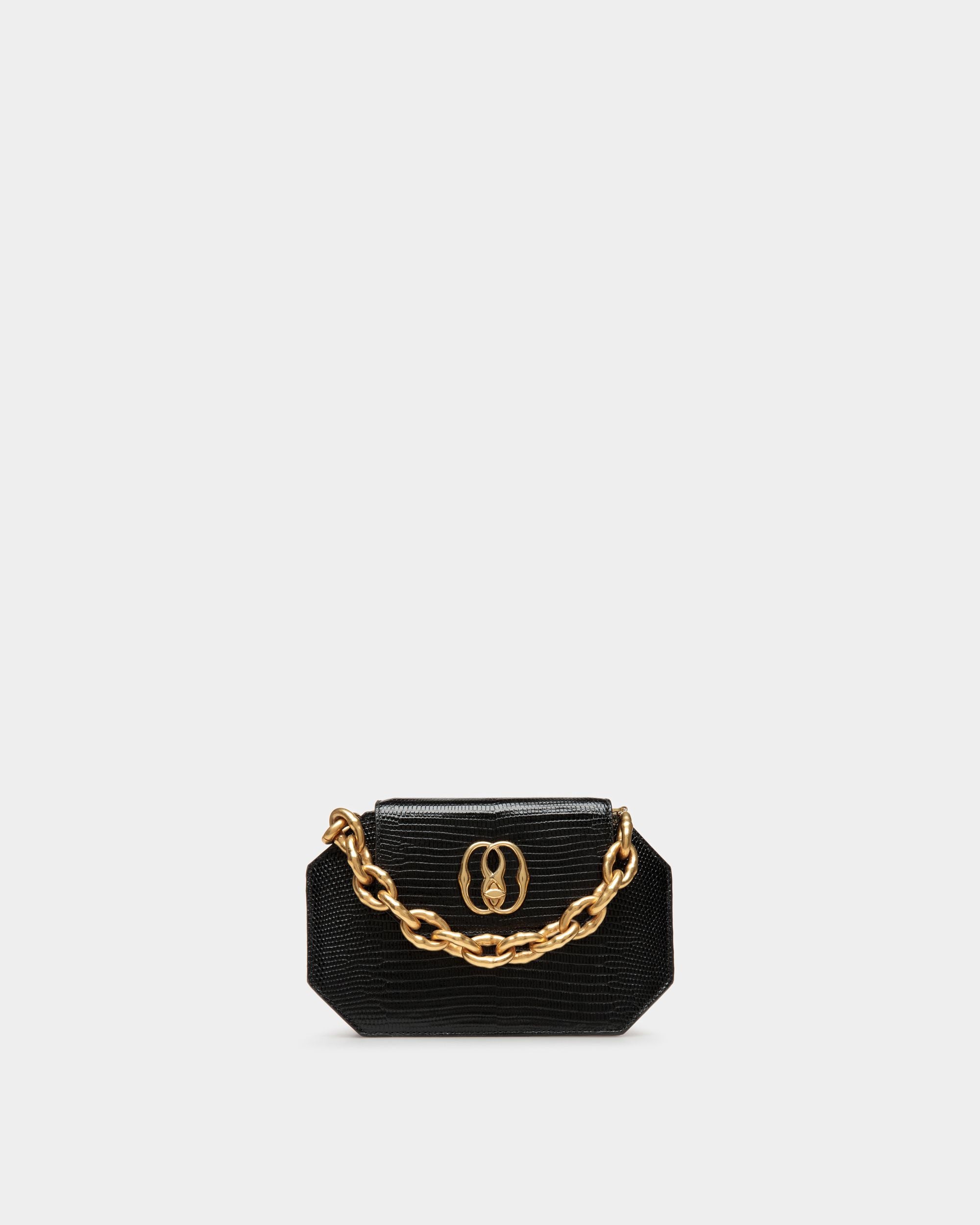 Borsa Emblem Octogone In Pelle Nera - Donna - Bally - 01