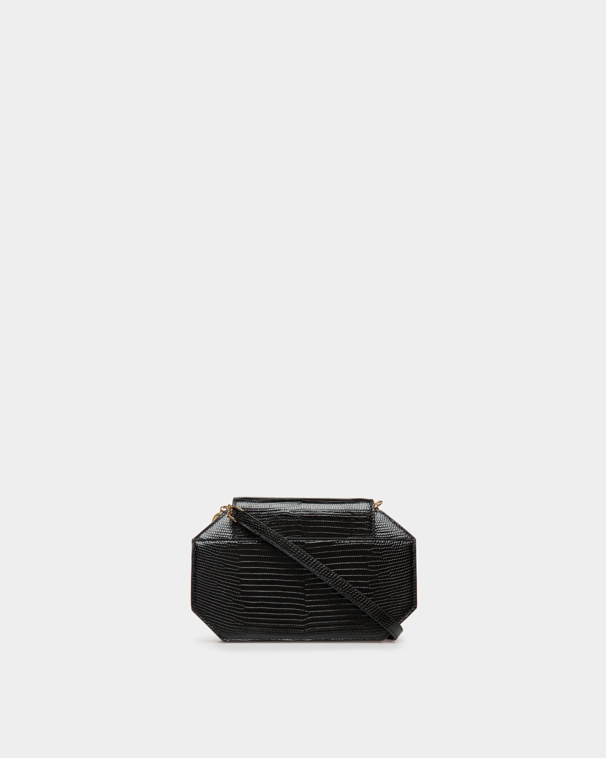 Borsa Emblem Octogone In Pelle Nera - Donna - Bally - 02