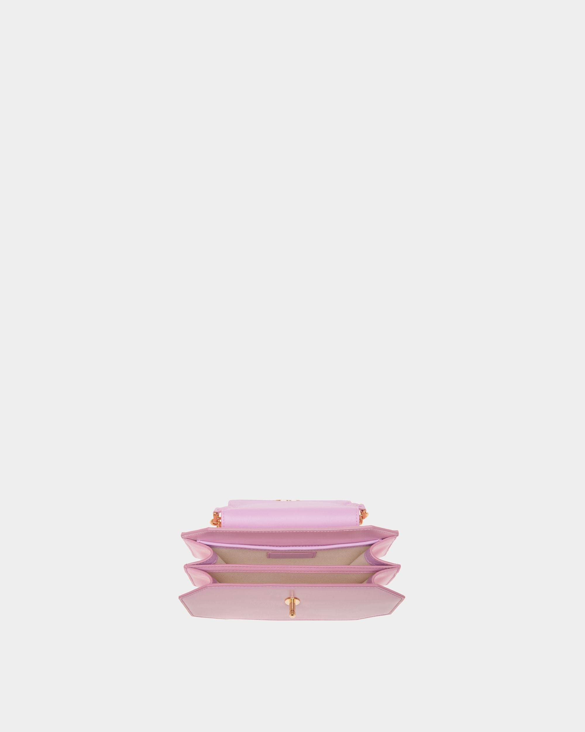 Borsa Mini Emblem In Pelle Spazzolata Rosa - Donna - Bally - 03