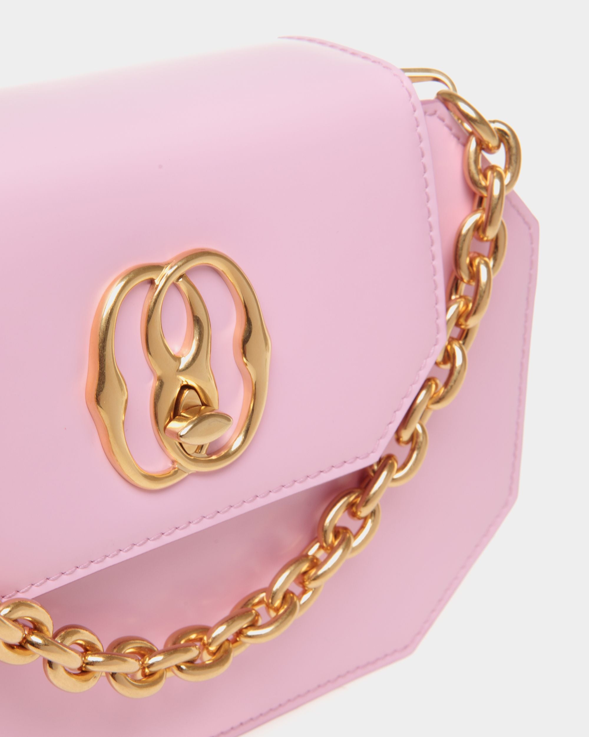 Borsa Mini Emblem In Pelle Spazzolata Rosa - Donna - Bally - 04