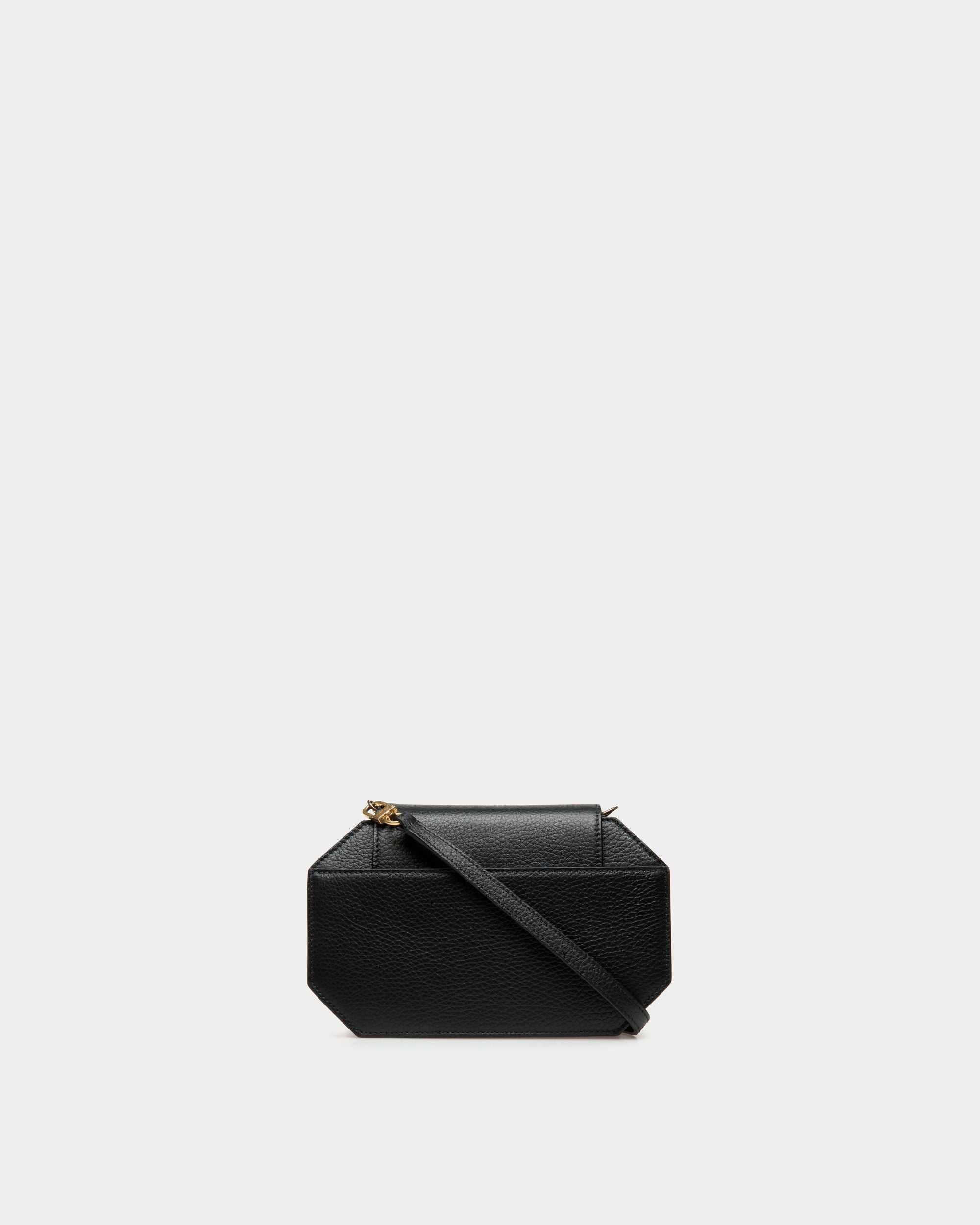 Borsa Emblem Octogone In Pelle Nera - Donna - Bally - 02